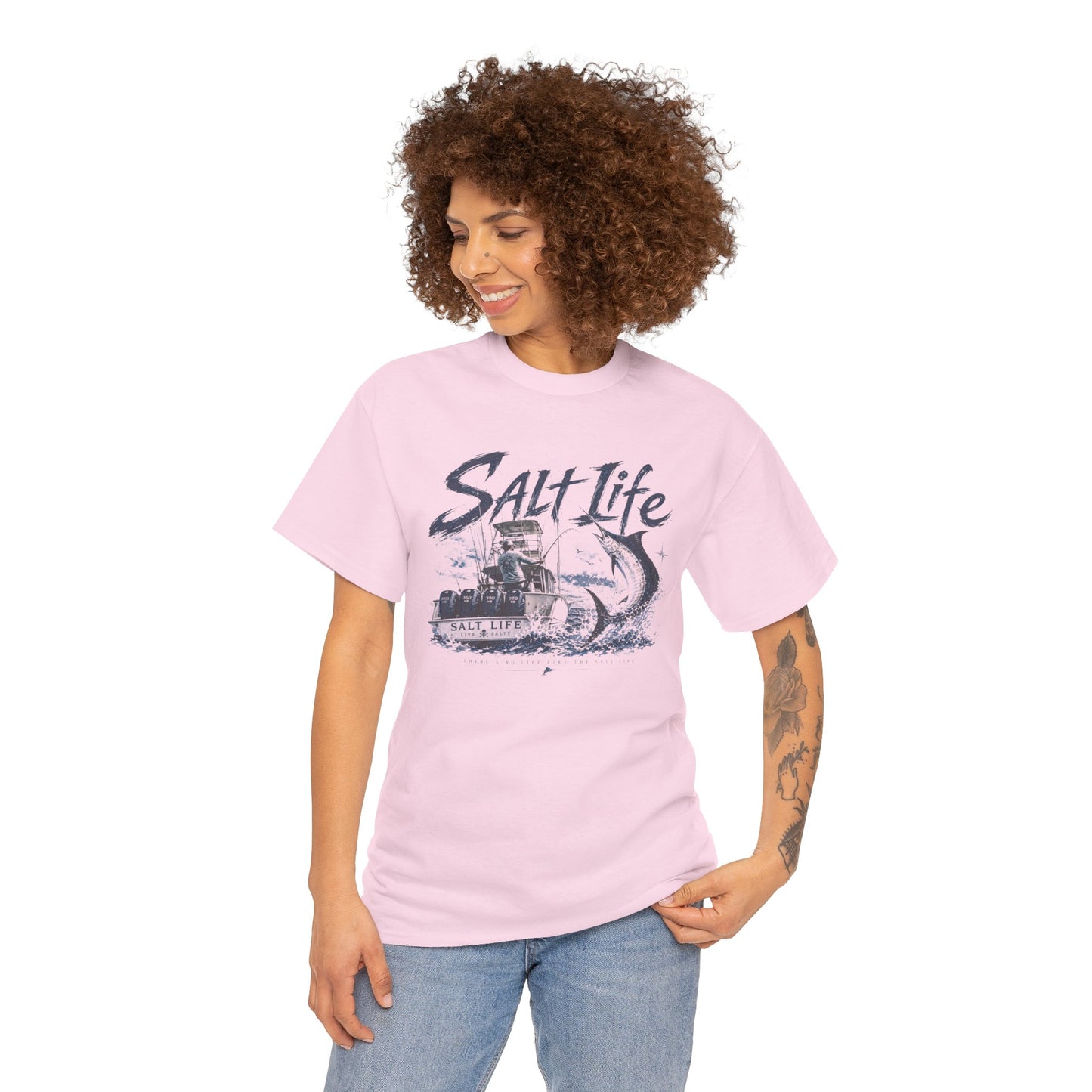 Salt Life Fishing Boat Graphic Tee – Coastal Ocean Lover T‑Shirt