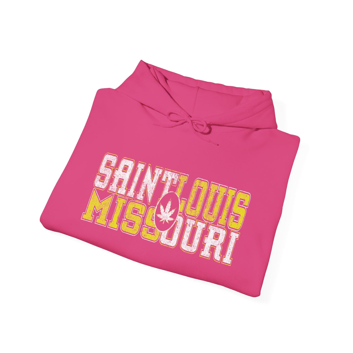 Saint Louis Missouri Hoodie – Retro Collegiate Design with Leaf Emblem