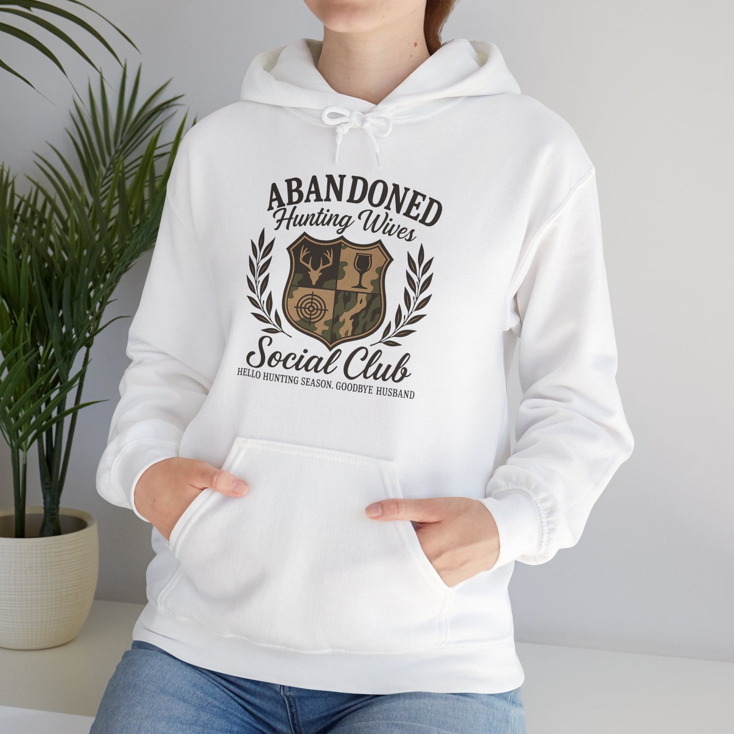 Abandoned Hunters Wives Social Club Hoodie Printify