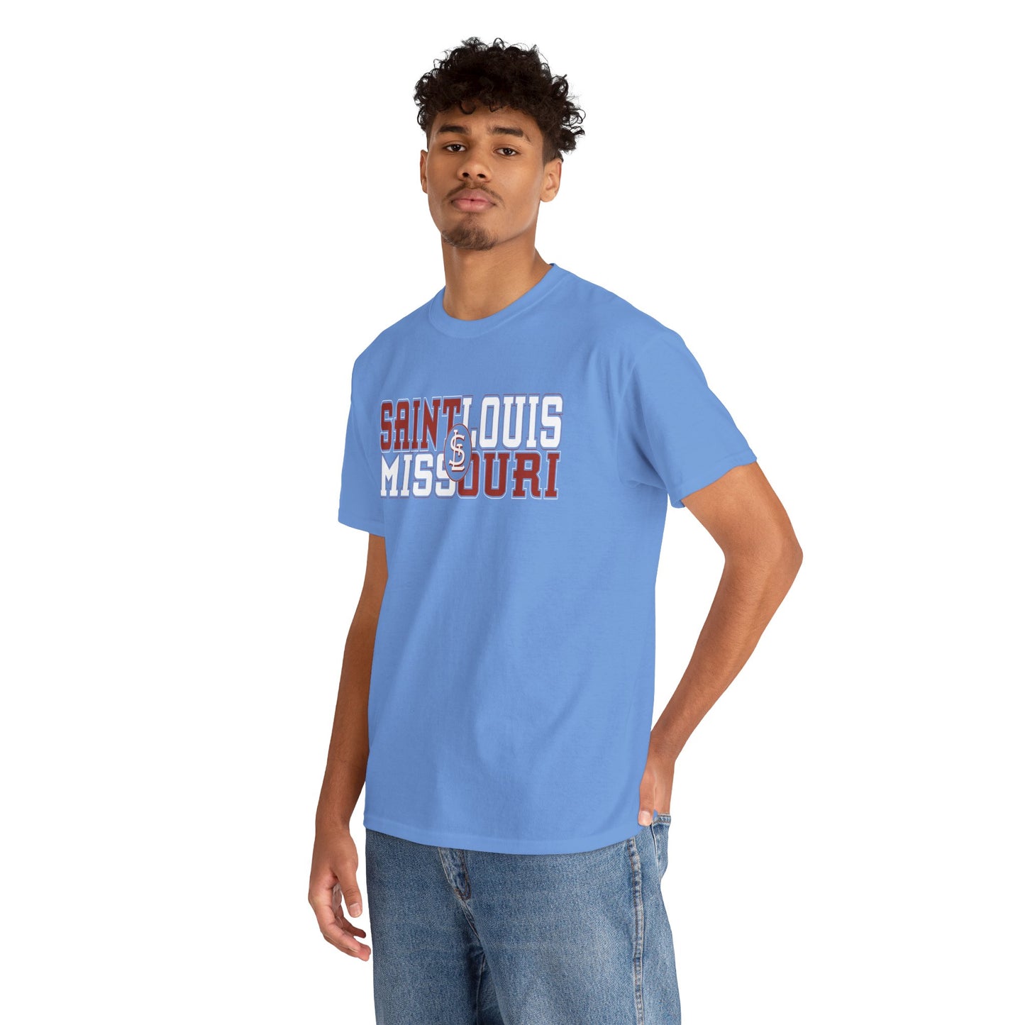 St Louis Missouri Unisex Tee in Red & White