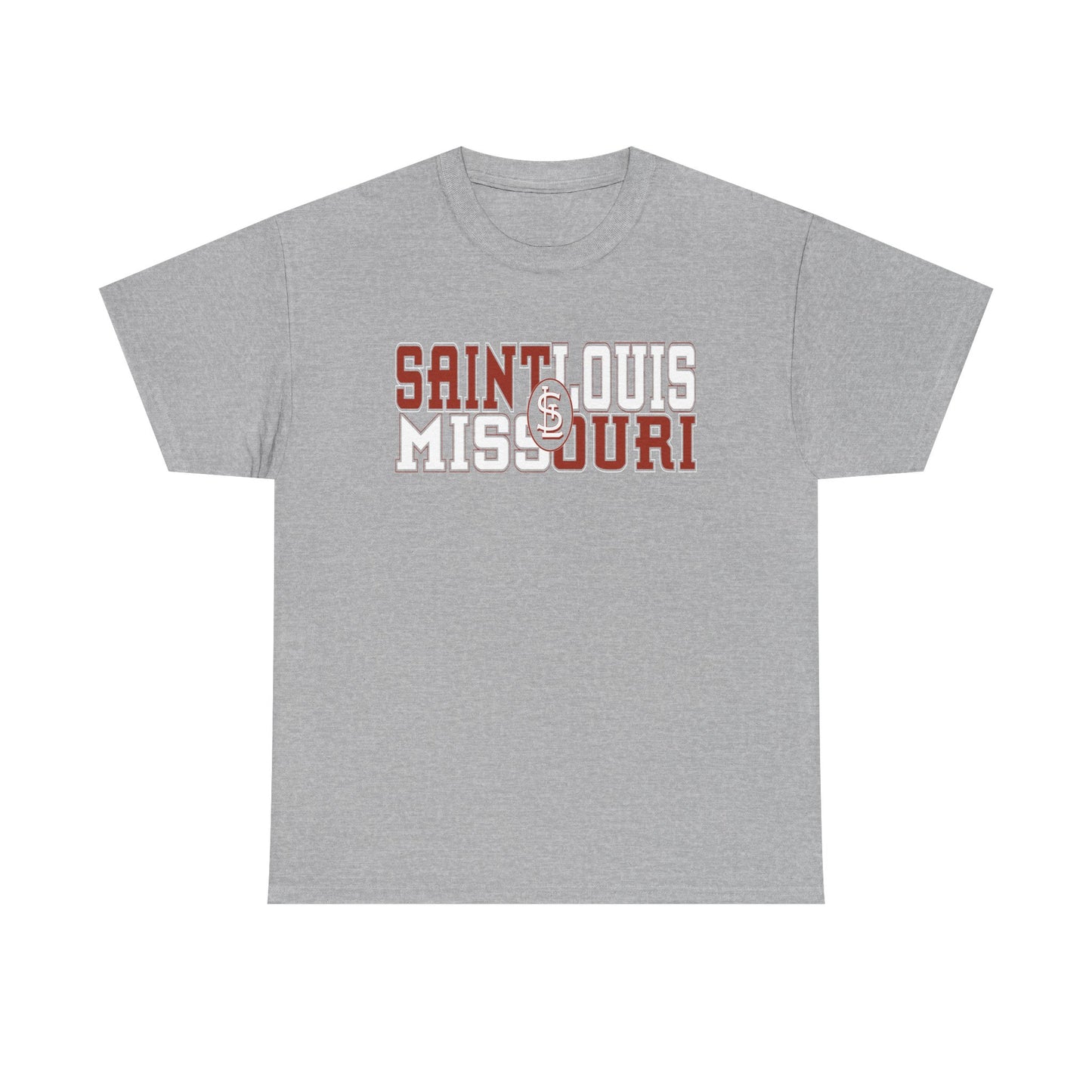 St Louis Missouri Unisex Tee in Red & White