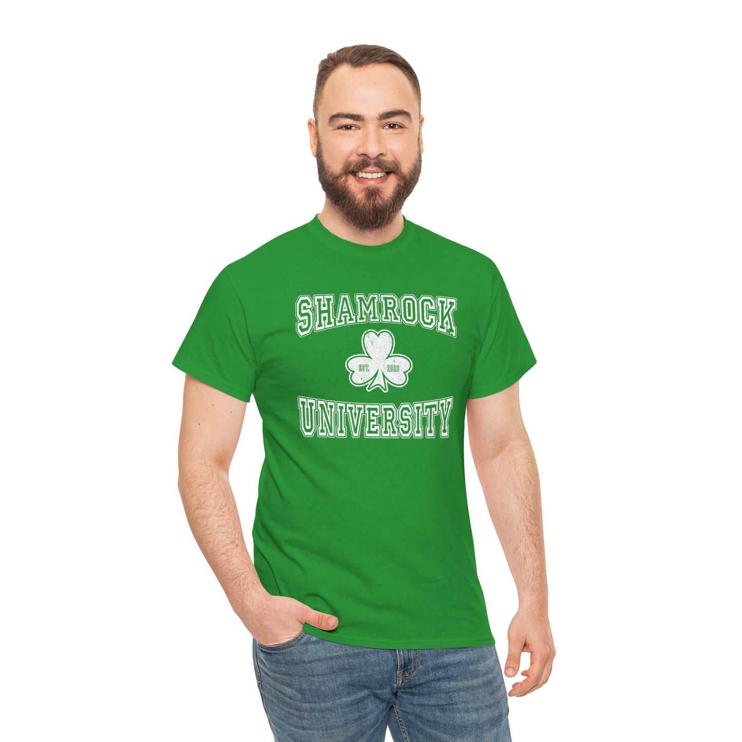 Shamrock University T-Shirt — St. Patrick’s Day College Style Tee