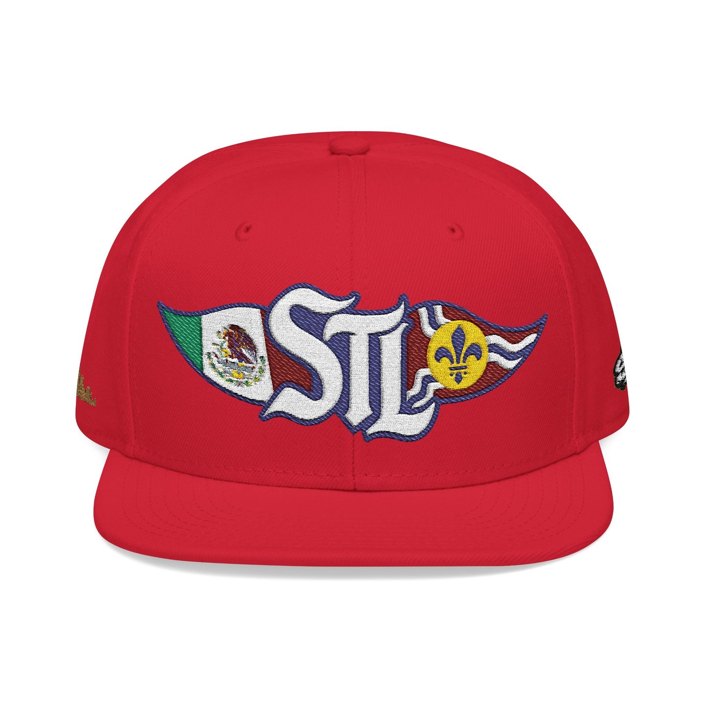 STL Logo Hat | Otto 125‑978 | Mexico Flag & St. Louis Flag | Embroidered Baseball Cap | Local Pride Apparel