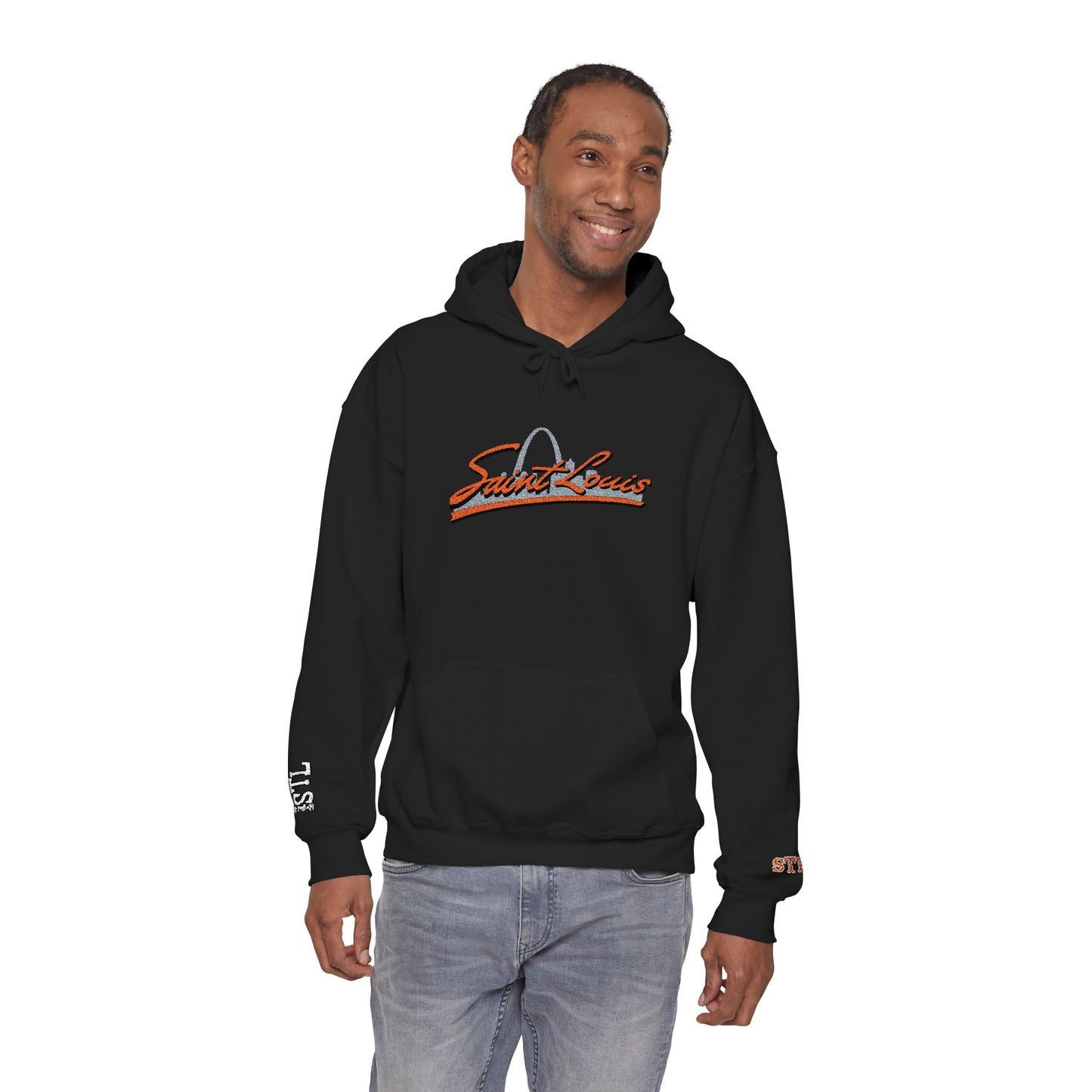 Saint Louis Embroidered Hoodie — Classic City Logo Sweatshirt
