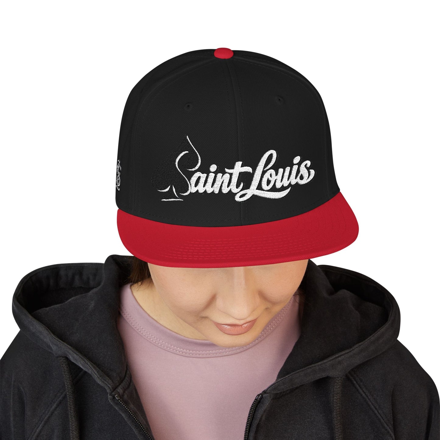 Embroidered 'Saint Louis' Snapback Hat