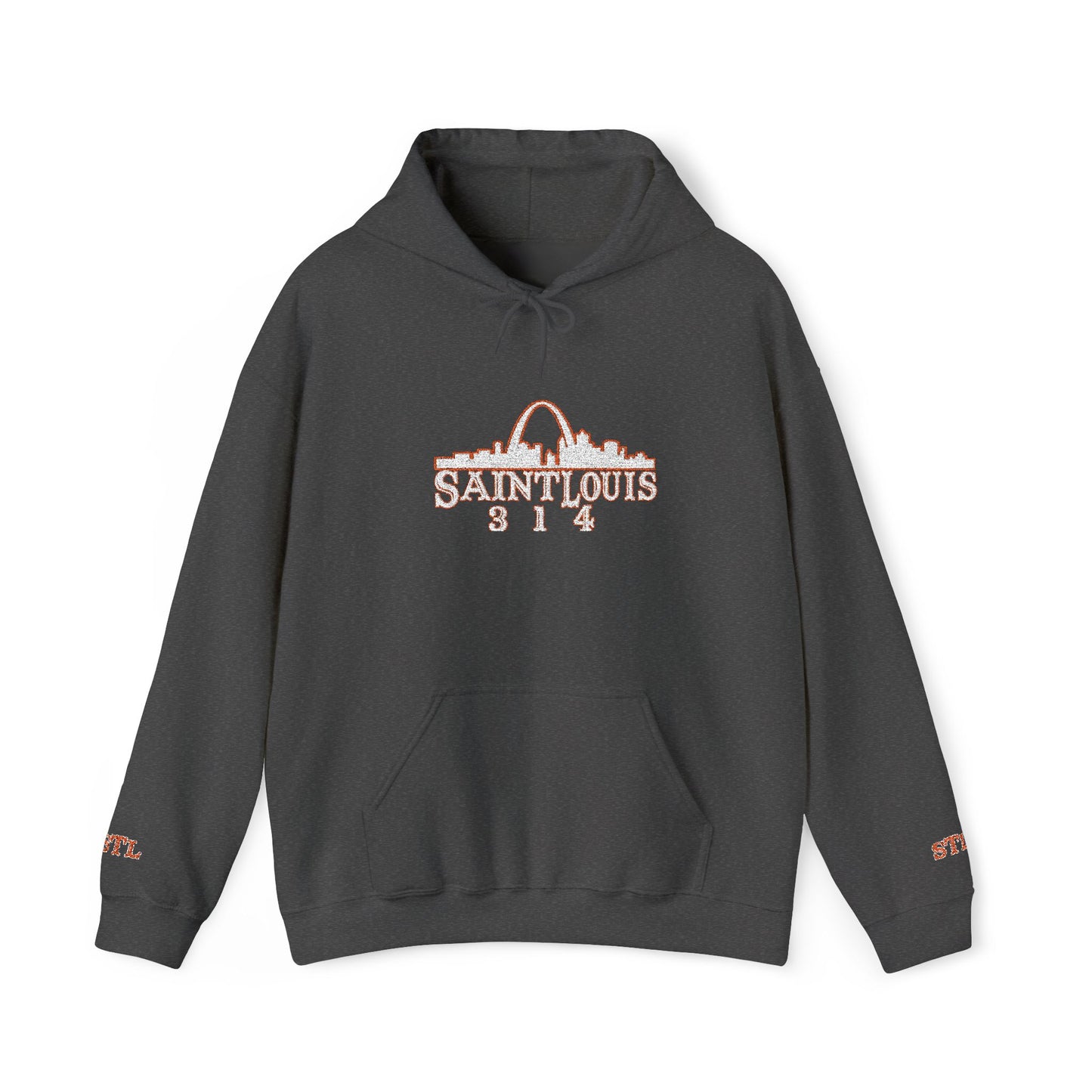 St. Louis Skyline Embroidered Hoodie Printify