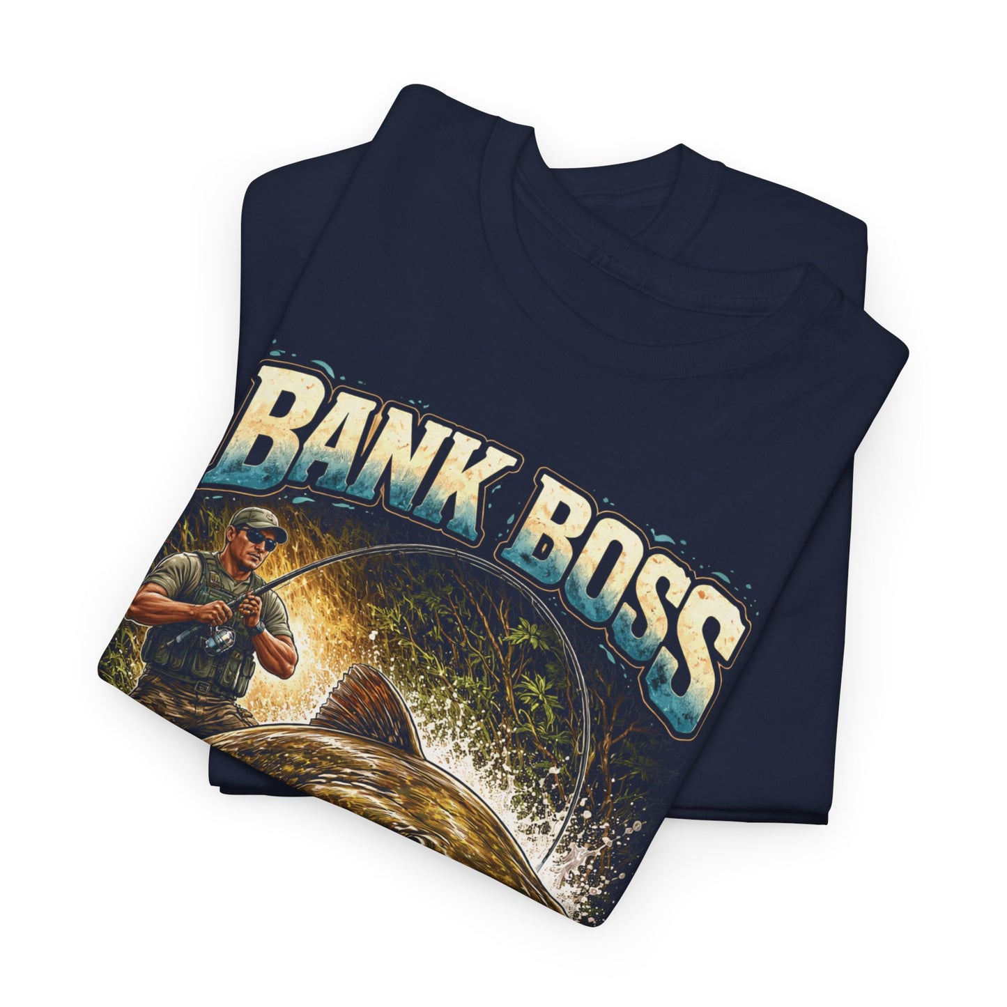 Bank Boss Fishing T‑Shirt — "Bank Boss" Graphic Tee for Anglers