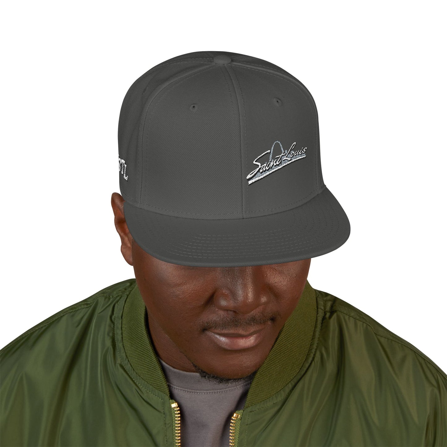 Snapback (Embroidery)-Offset Saint Louis Logo Printify