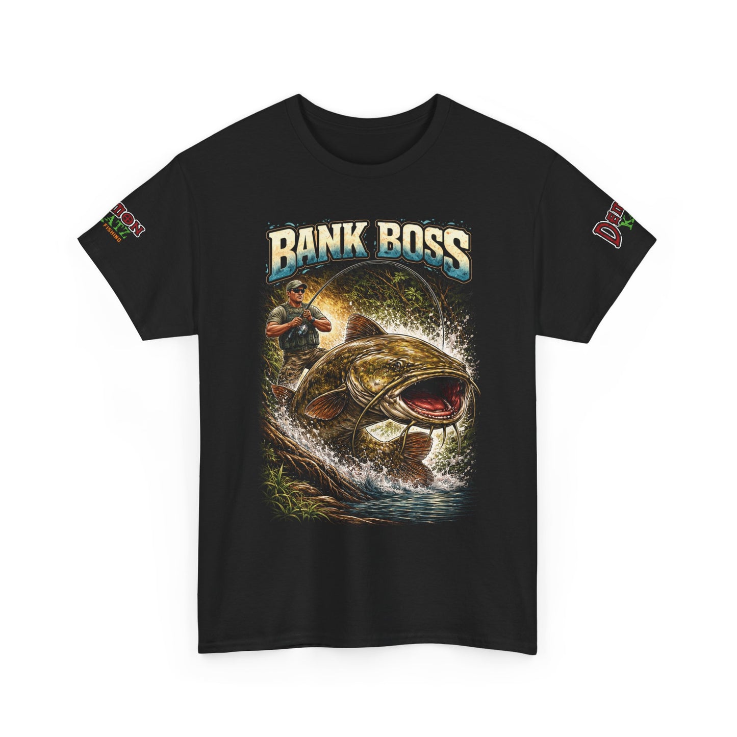 Bank Boss Fishing T‑Shirt — "Bank Boss" Graphic Tee for Anglers