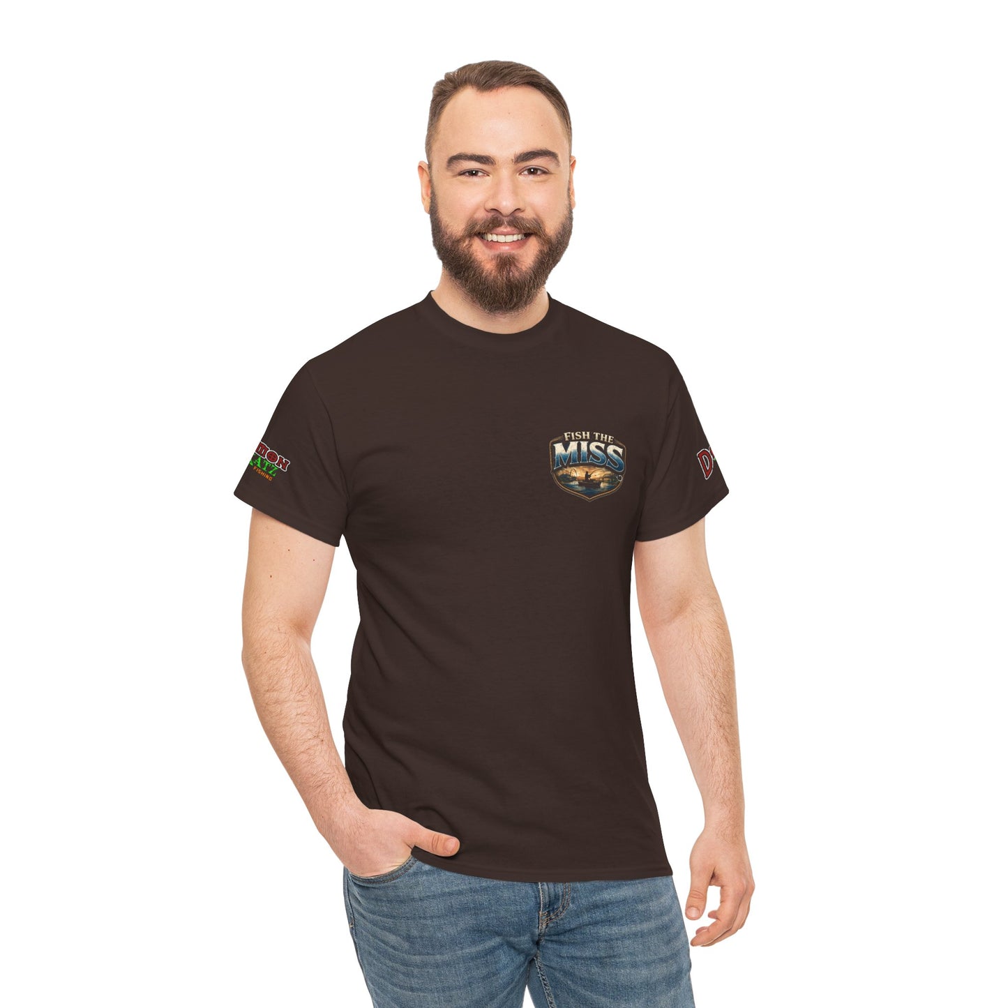 Fishing T‑Shirt - "Fish the Miss" Bass Fishing Graphic Tee (Front & Back Print)