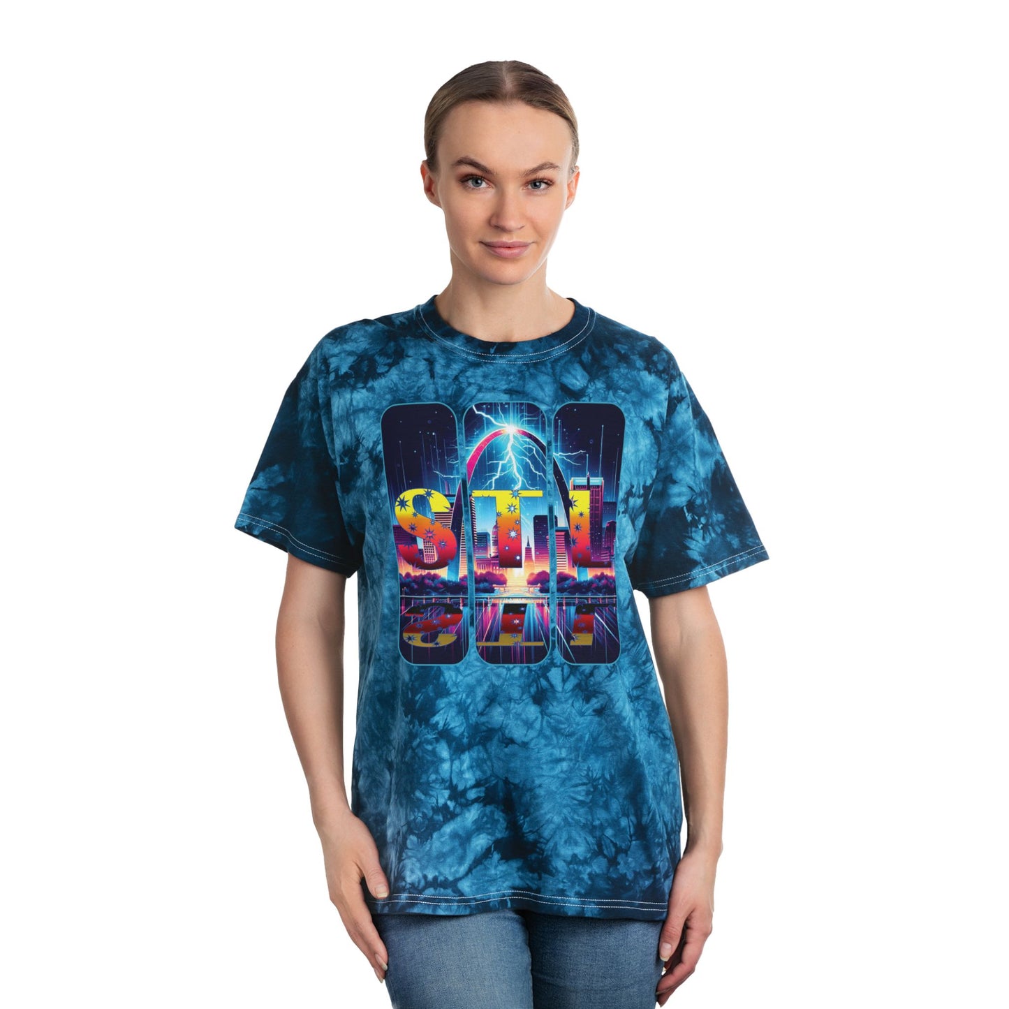 STL Graphic Tee, Crystal Tie-Dye Shirt