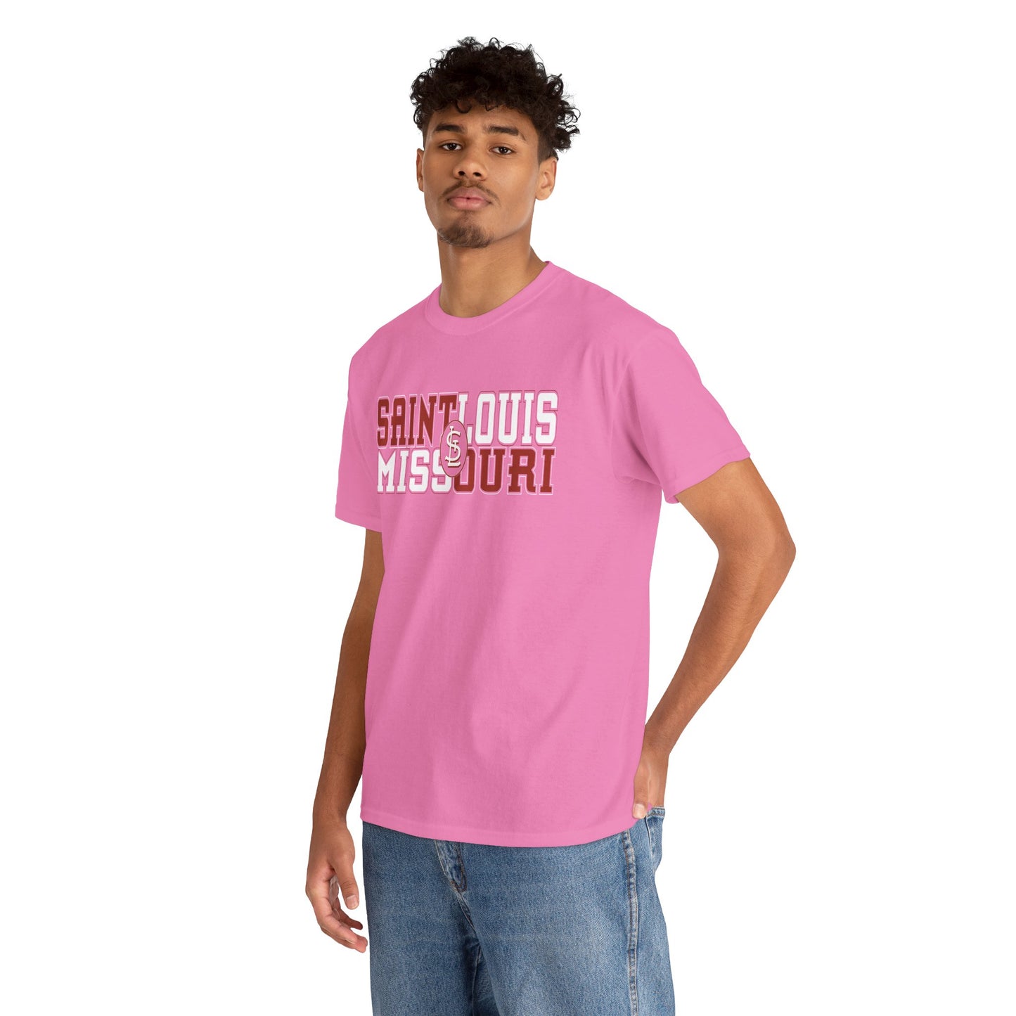 St Louis Missouri Unisex Tee in Red & White
