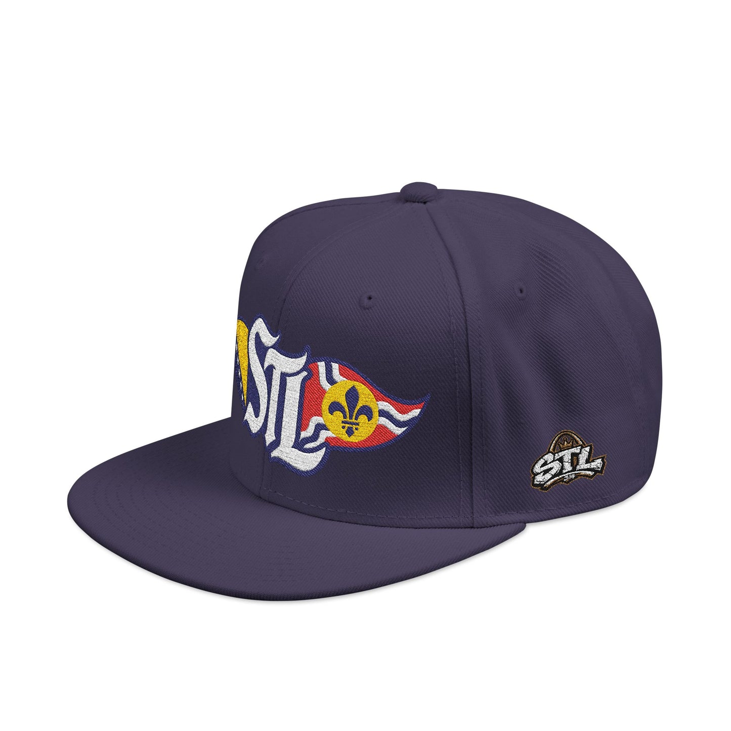 Embroidered Snapback Hat — Saint Louis-Bosnia flag Logo