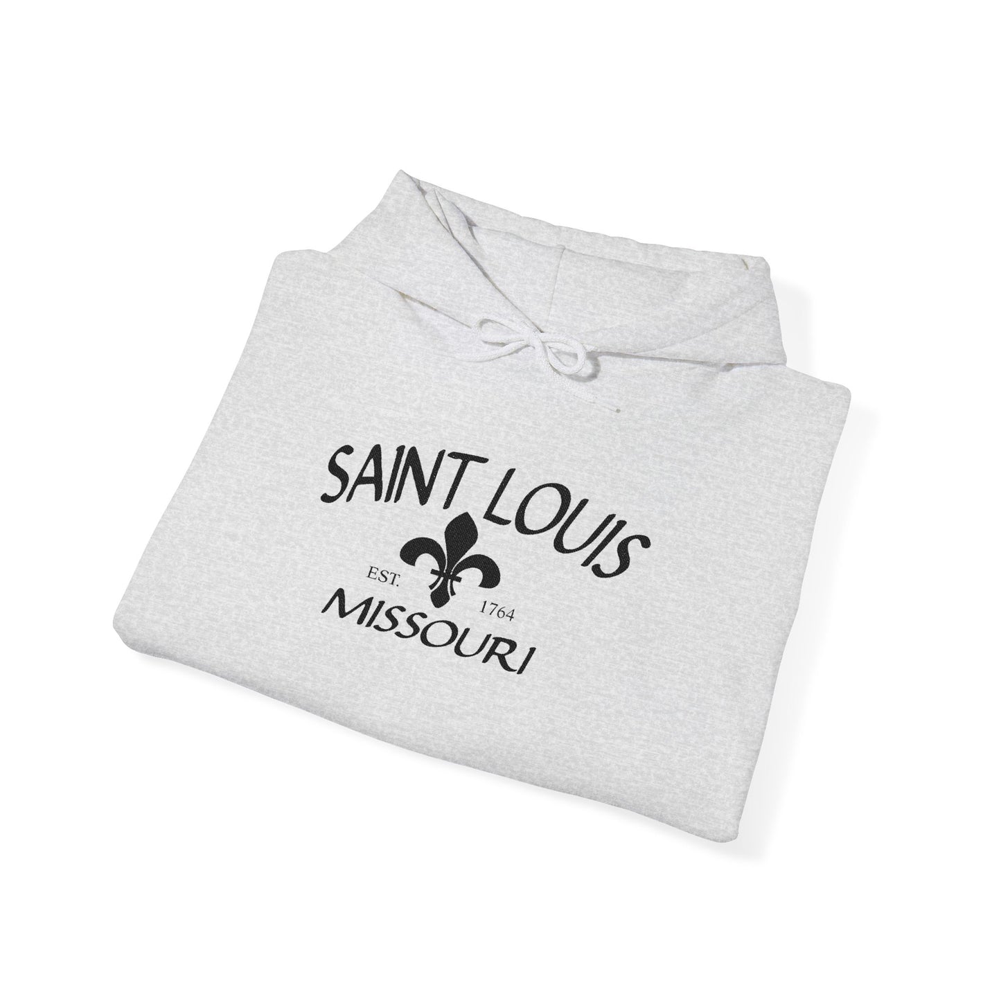 Saint Louis Missouri Embroidered Hoodie (Black Lettering)