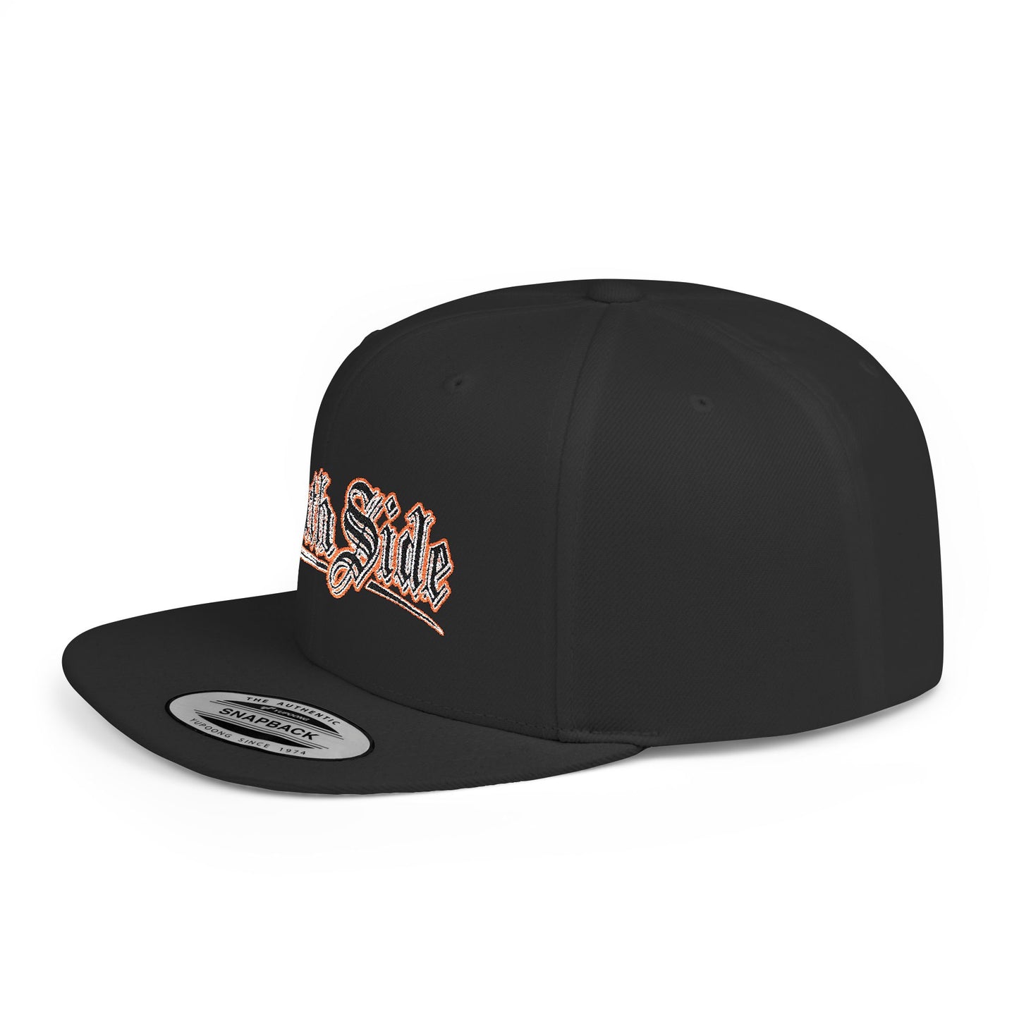South Side Flat Bill Snapback Dark orange Printify