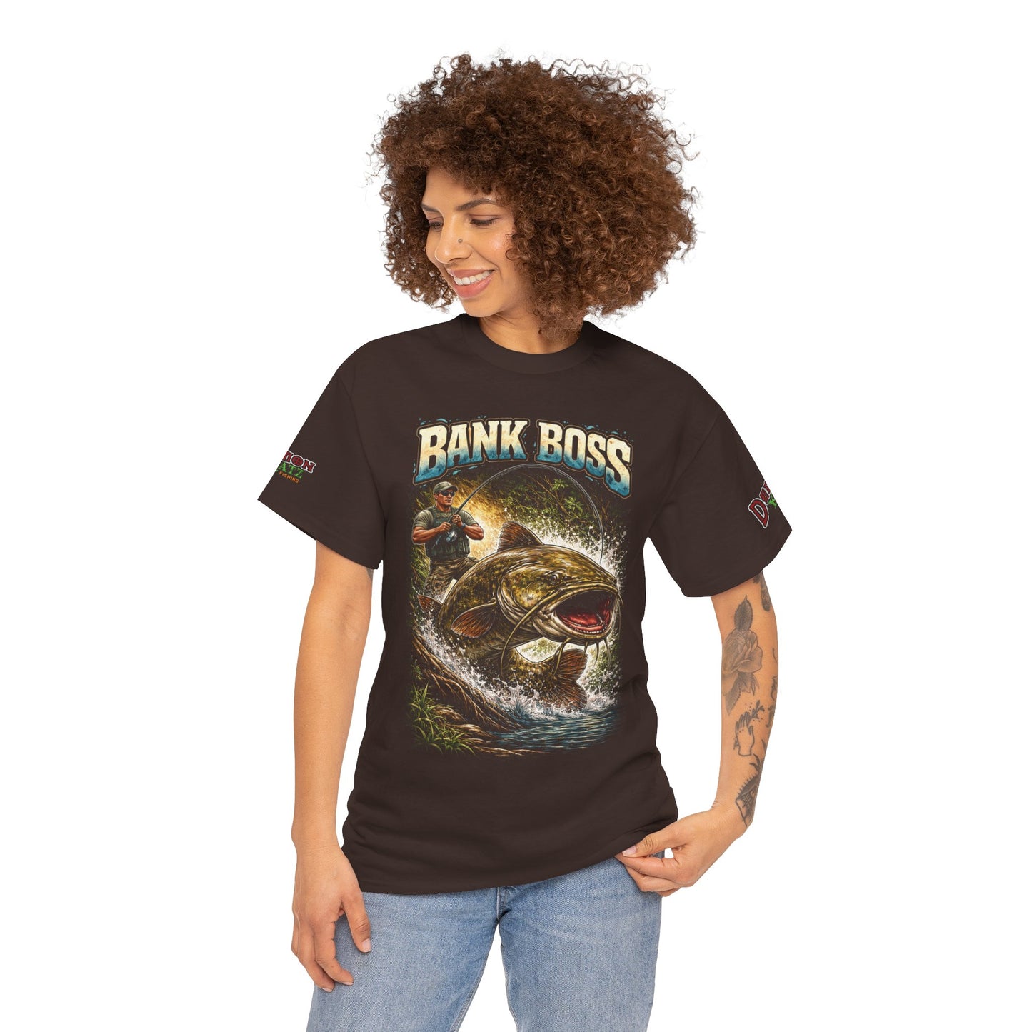 Bank Boss Fishing T‑Shirt — "Bank Boss" Graphic Tee for Anglers