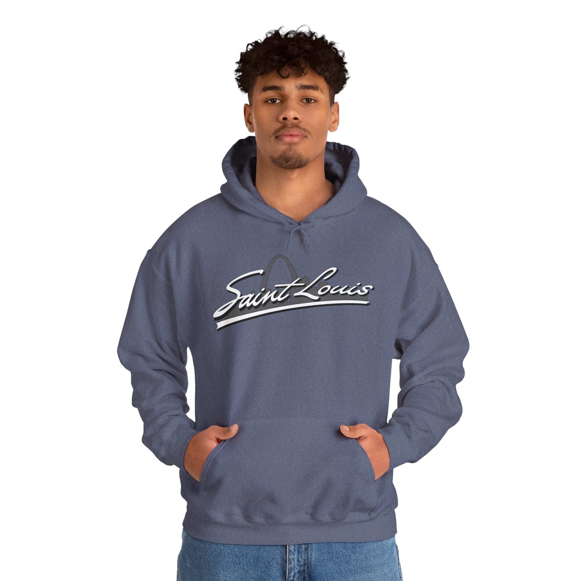 Saint Louis Graphic Hooded Sweatshirt Printify
