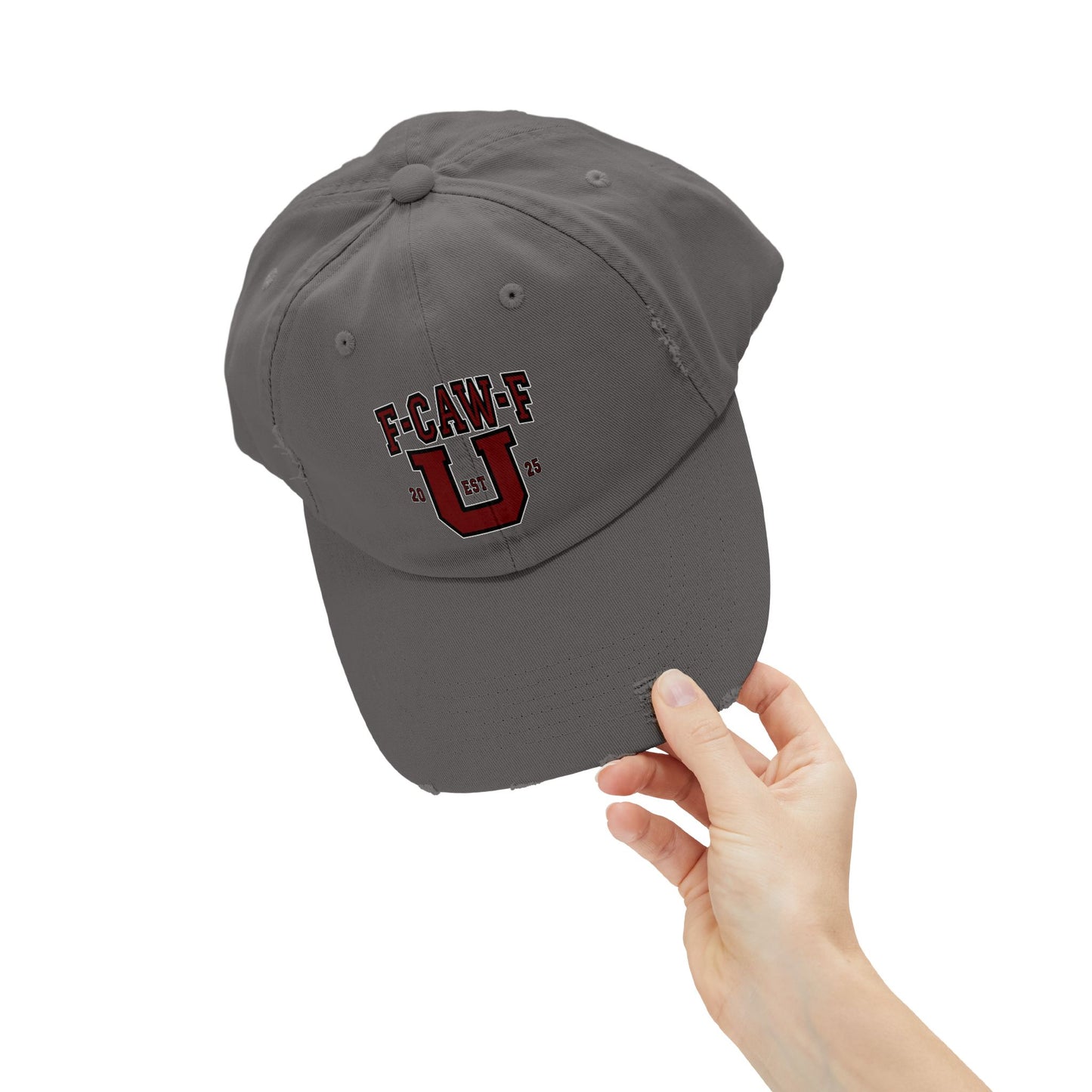 F-CAW-F U Distressed Cap