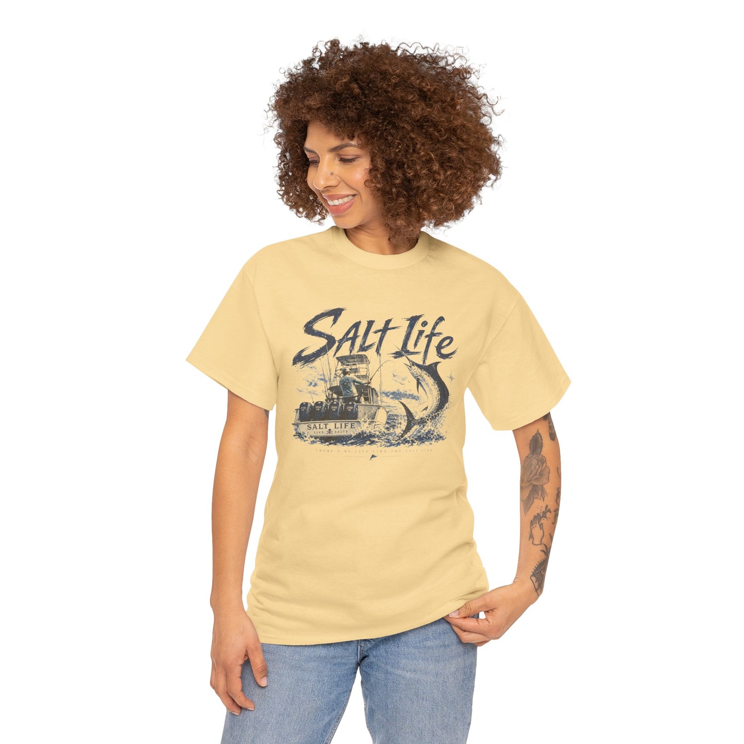 Salt Life Fishing Boat Graphic Tee – Coastal Ocean Lover T‑Shirt