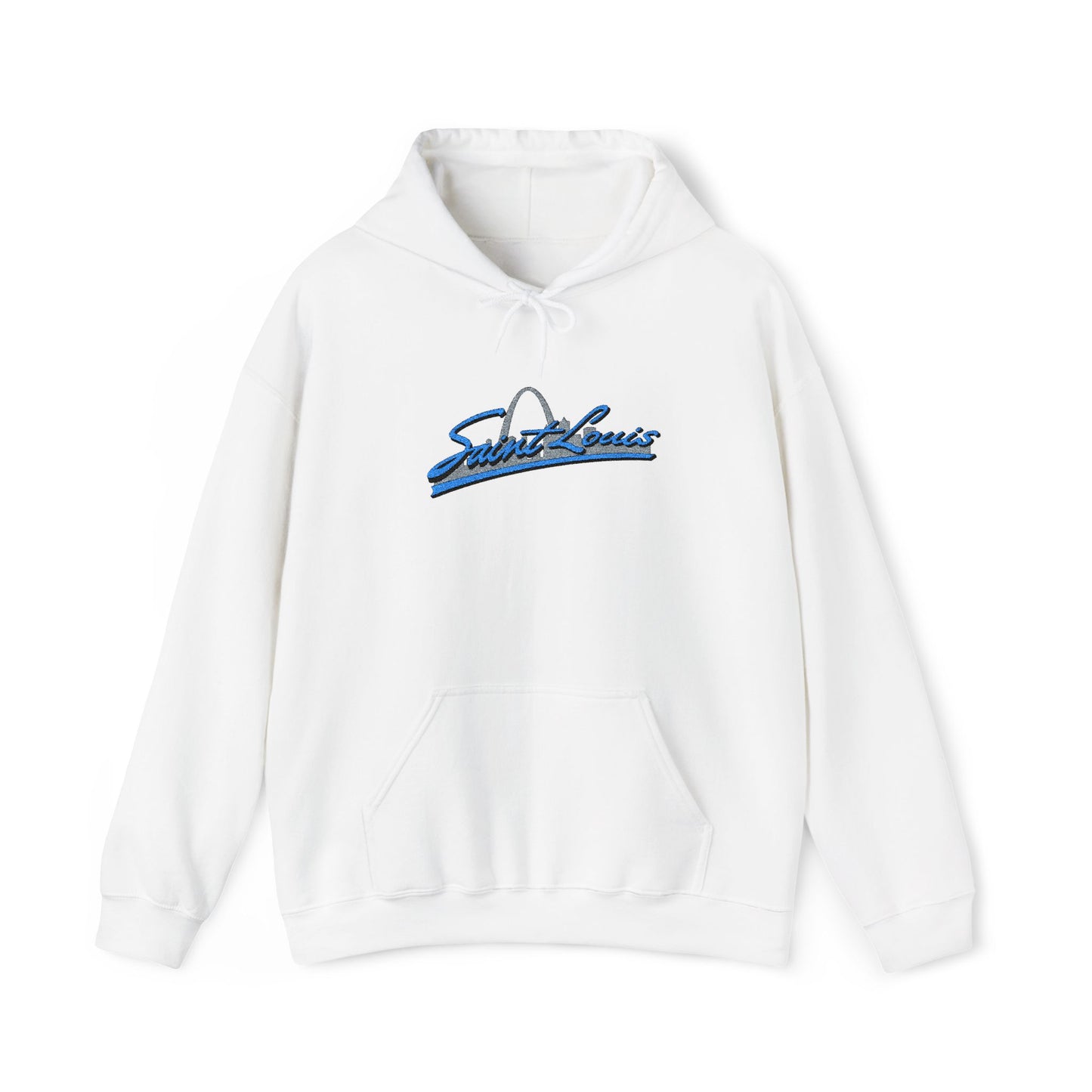 Embroidered Hoodie- Saint Louis Printify