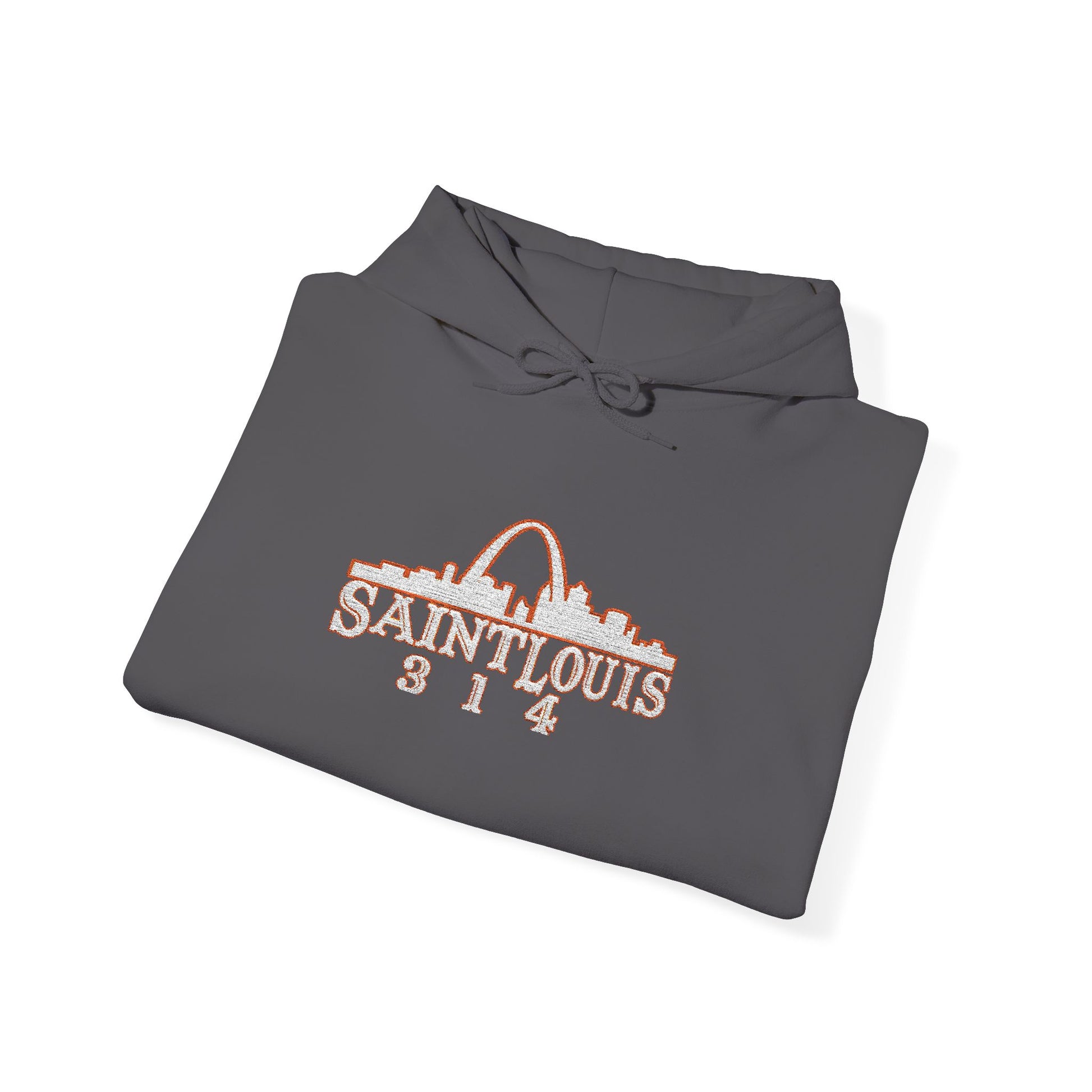 St. Louis Skyline Embroidered Hoodie Printify