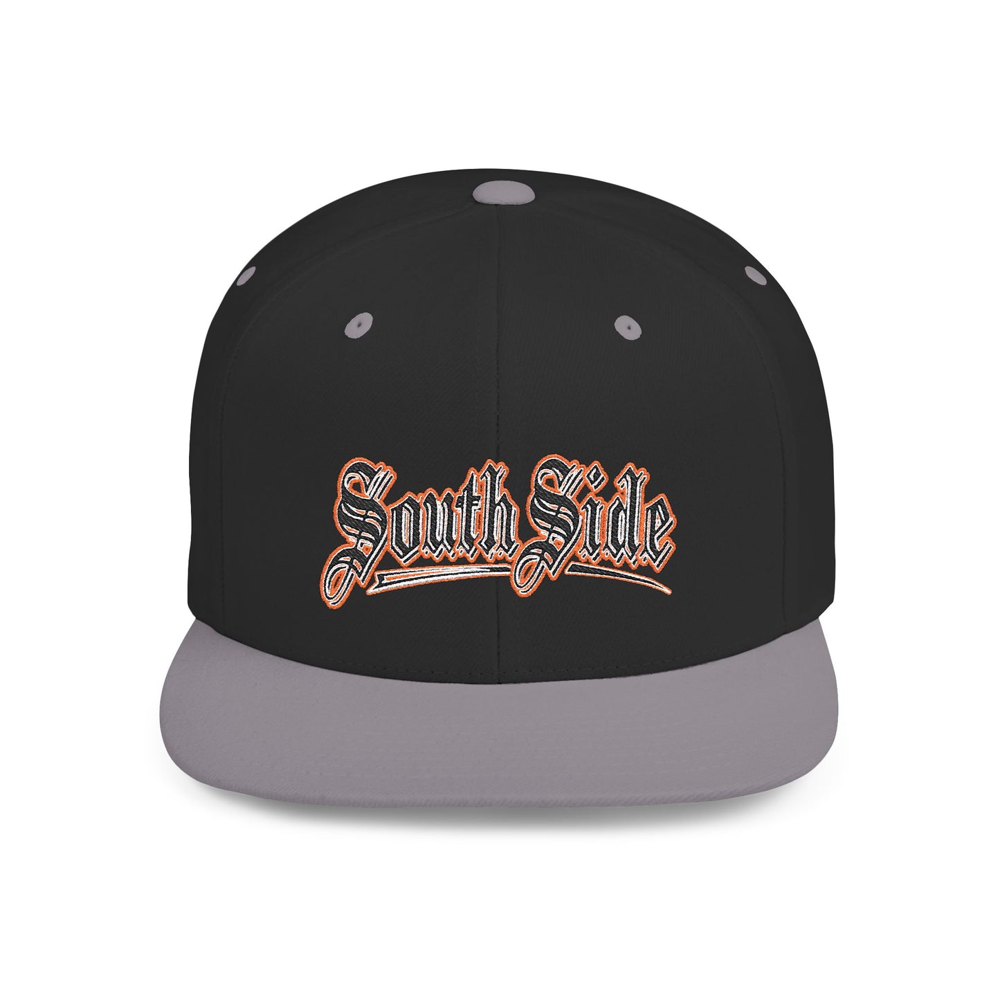 South Side Flat Bill Snapback Dark orange Printify