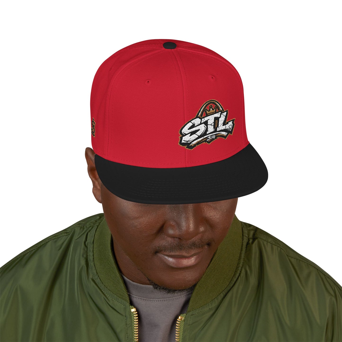 STL Embroidered Snapback Hat — St. Louis Retro Logo Cap