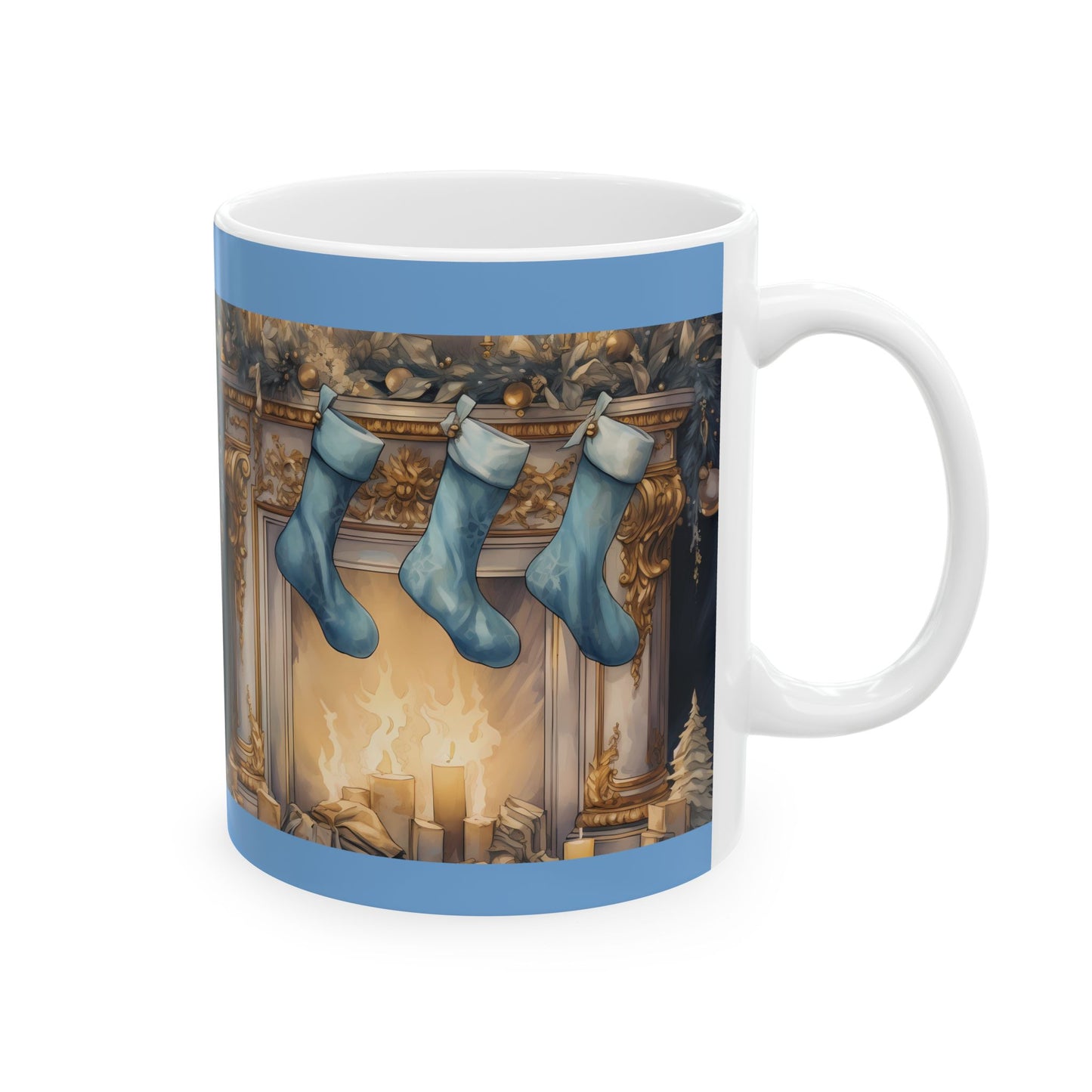 Hearthside Holiday Mug (11oz, 15oz)-Ceramic