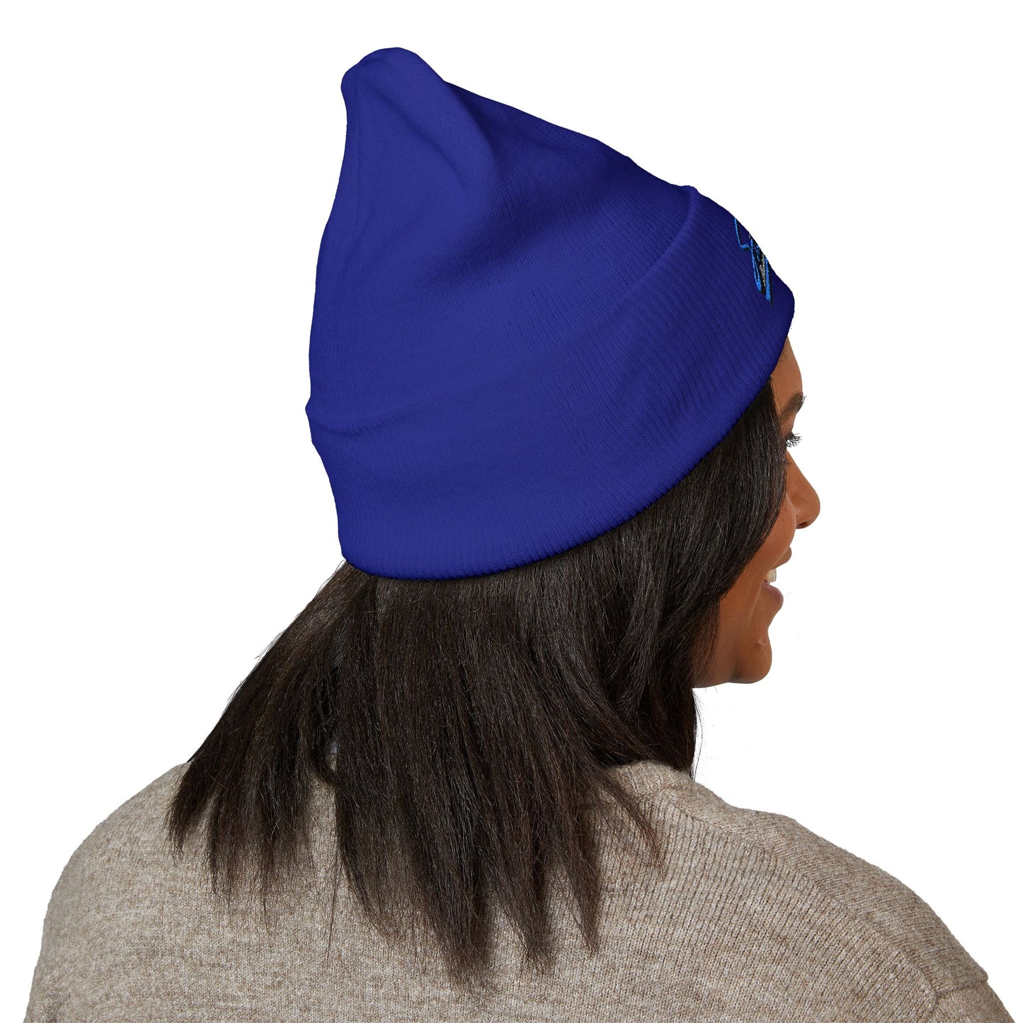Embroidered Beanie- Saint Louis Blue lettering