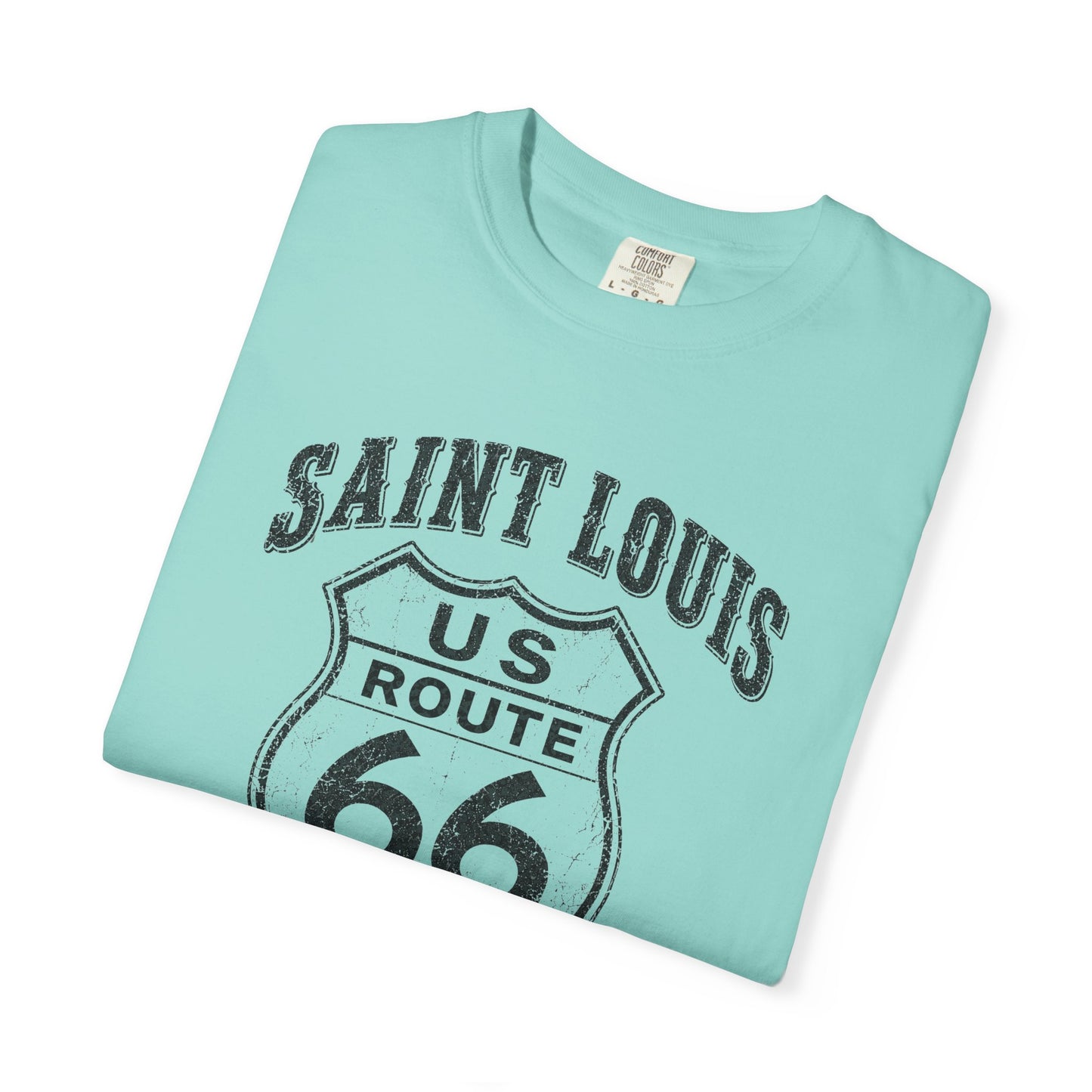 Route 66 Saint Louis Missouri T-Shirt — Vintage Road Trip Tee⚠️ Contains AI-generated models