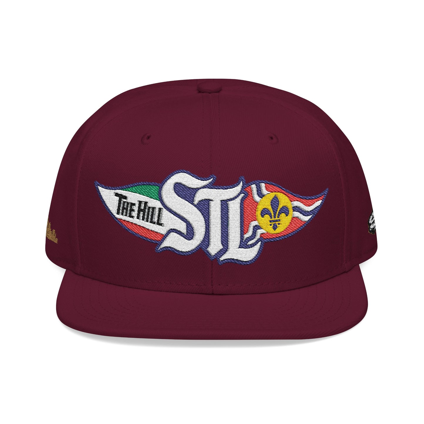 Embroidered Snapback Hat — STL Logo with The Hill Flag  and Saint Louis Flag