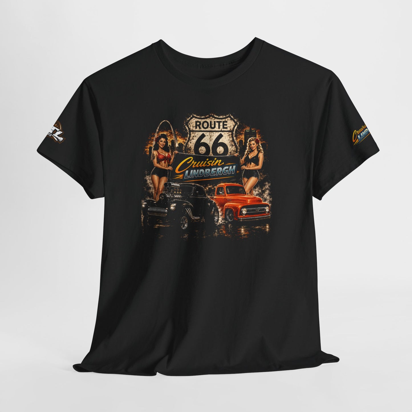 Route 66 Classic Truck T-Shirt — Retro Cruiser & Pinup Garage Tee