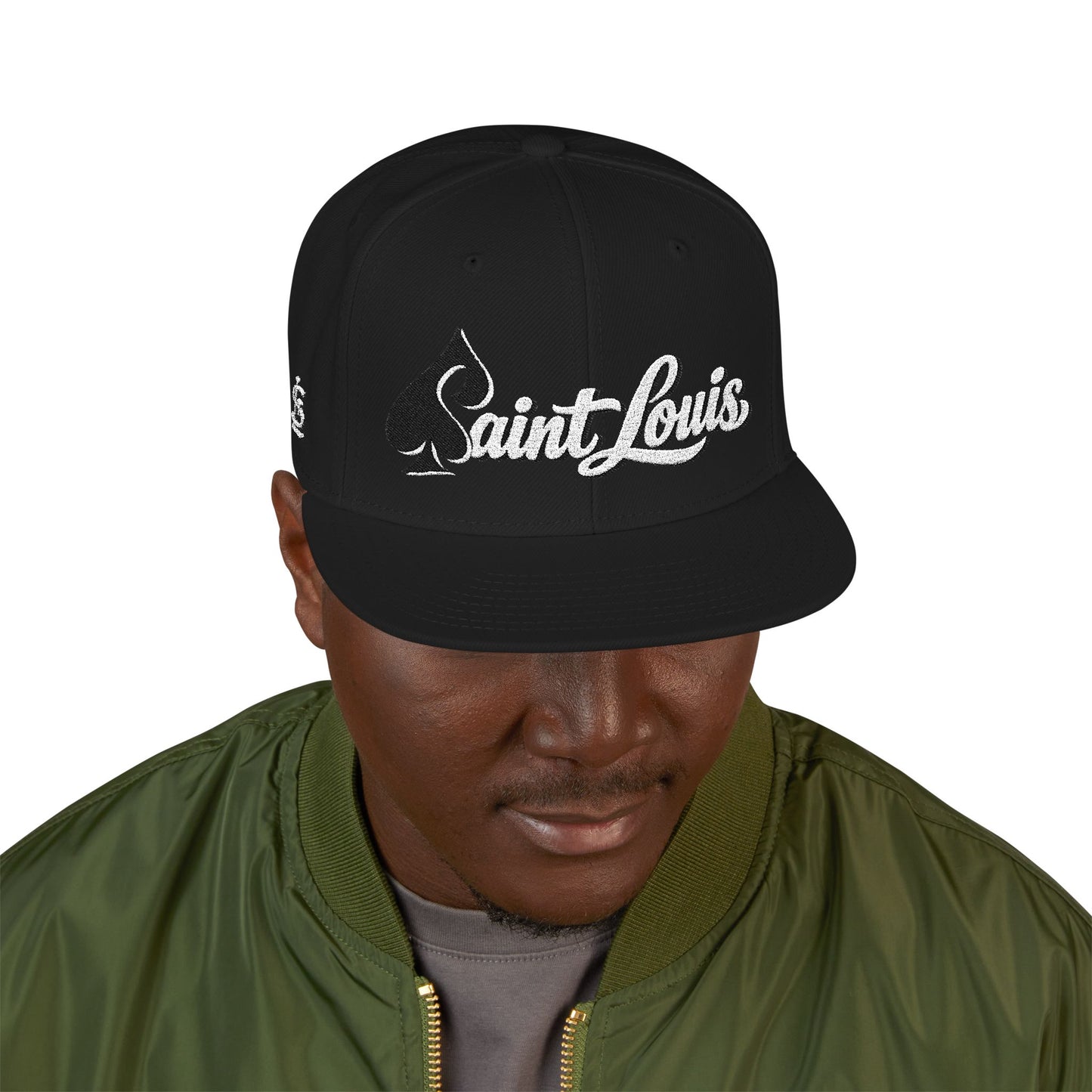 Embroidered 'Saint Louis' Snapback Hat