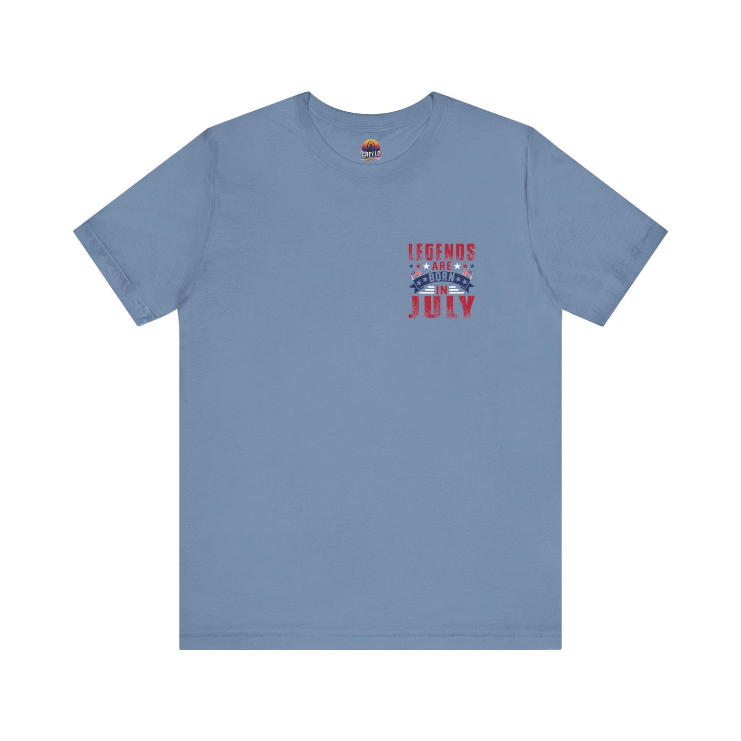 Legends Are Born in July Unisex Jersey Short Sleeve Tee Printify