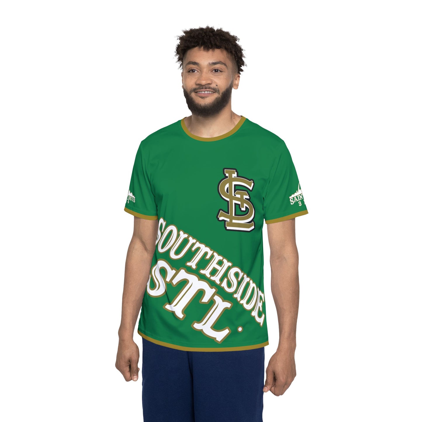 Southside STL All Over Print Sport Jersey (Dark Green)– Gold Skyline Edition