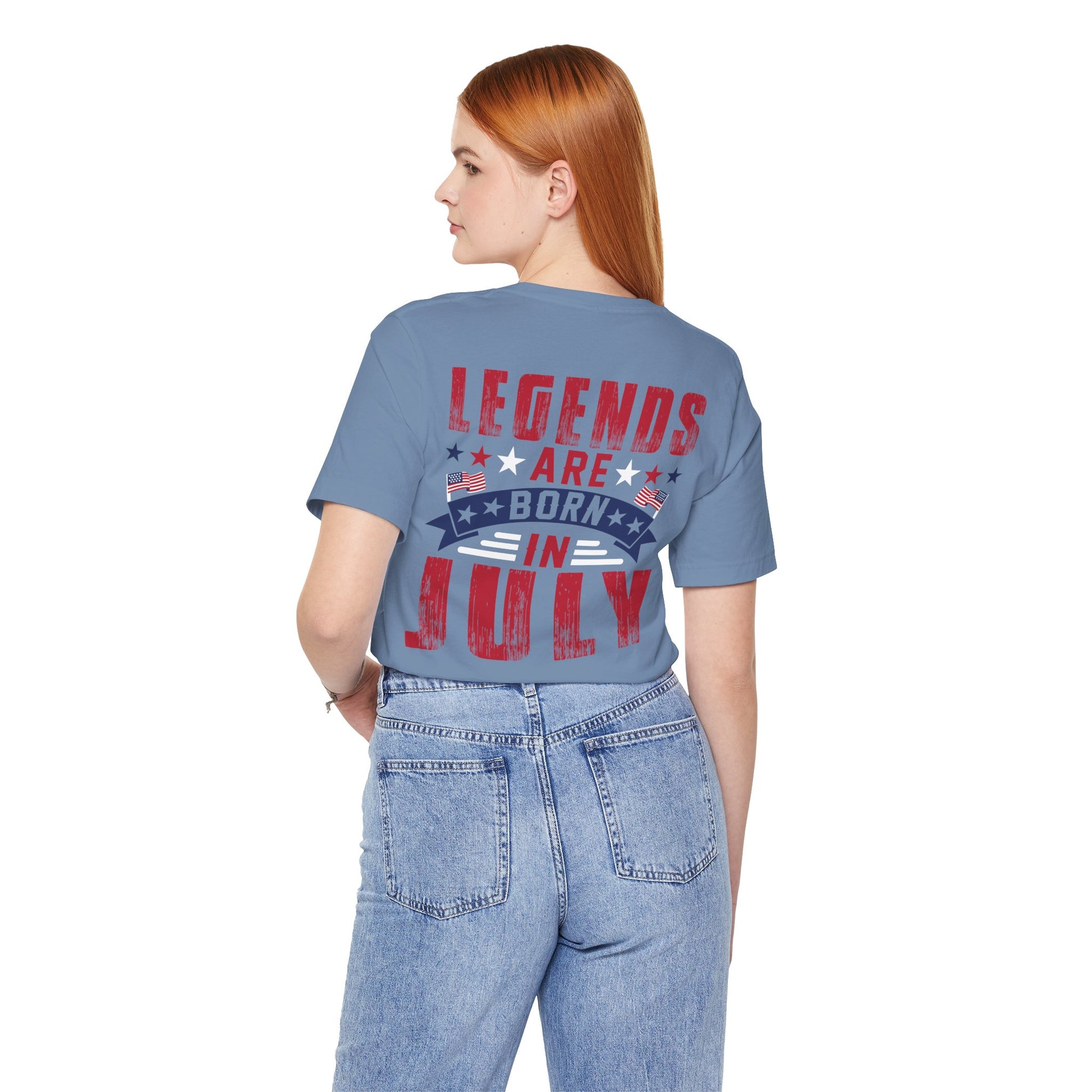 Legends Are Born in July Unisex Jersey Short Sleeve Tee Printify