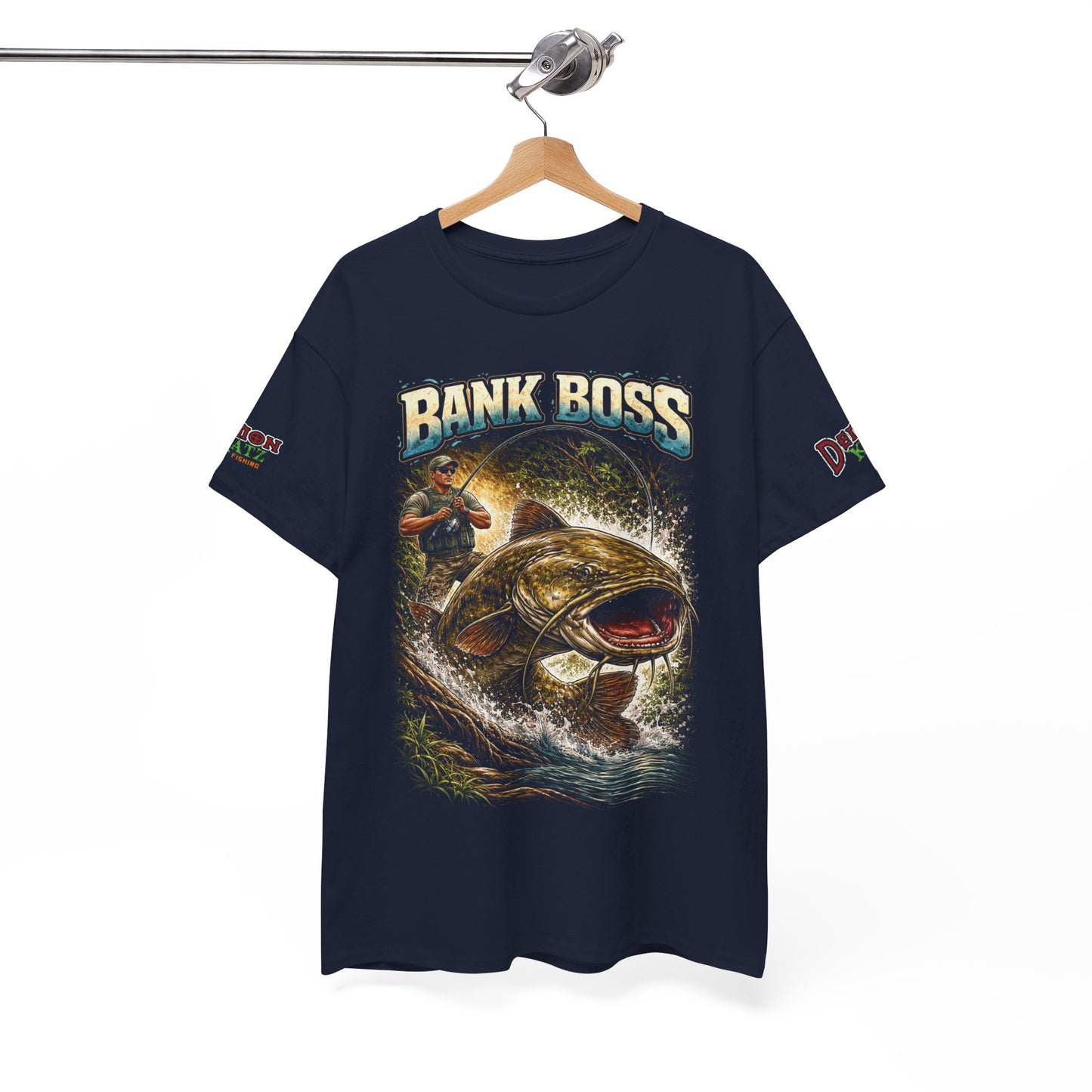 Bank Boss Fishing T‑Shirt — "Bank Boss" Graphic Tee for Anglers