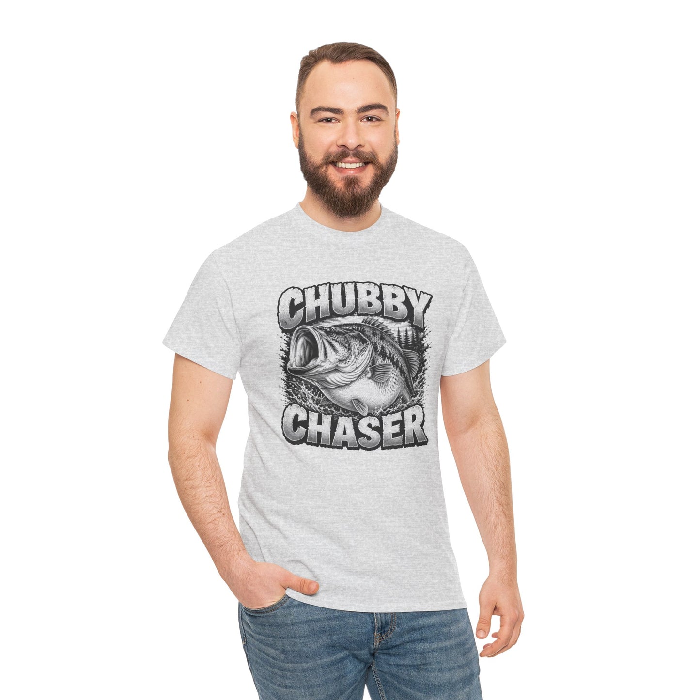 Fishing T-Shirt — "Chubby Chaser" Bass Graphic Tee
