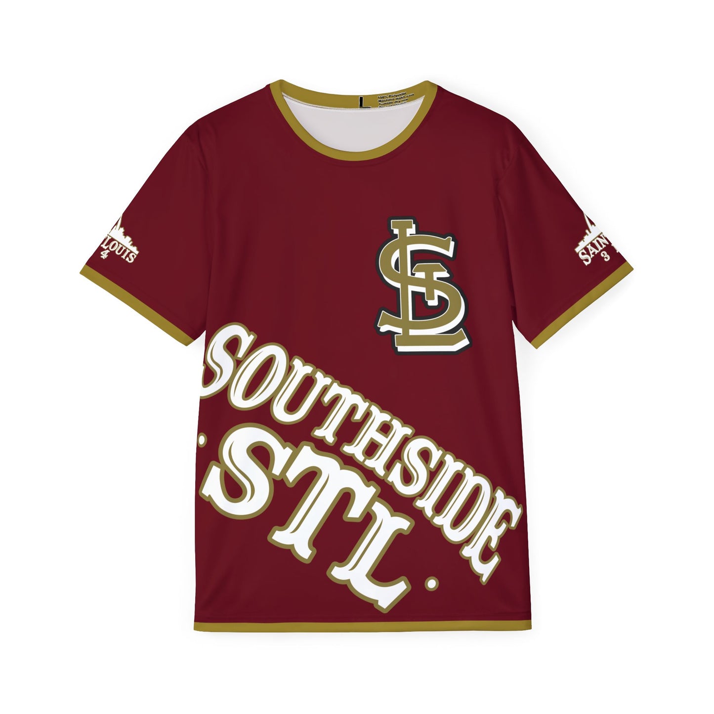 Southside STL All Over Print Sport Jersey (Burgundy)– Gold Skyline Edition
