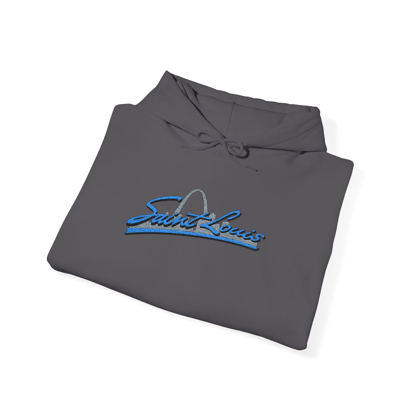 Embroidered Hoodie- Saint Louis Printify
