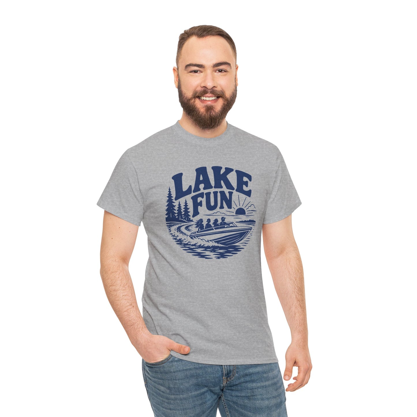 Lake Fun Boat T-Shirt — Vintage Lakeside Summer Tee