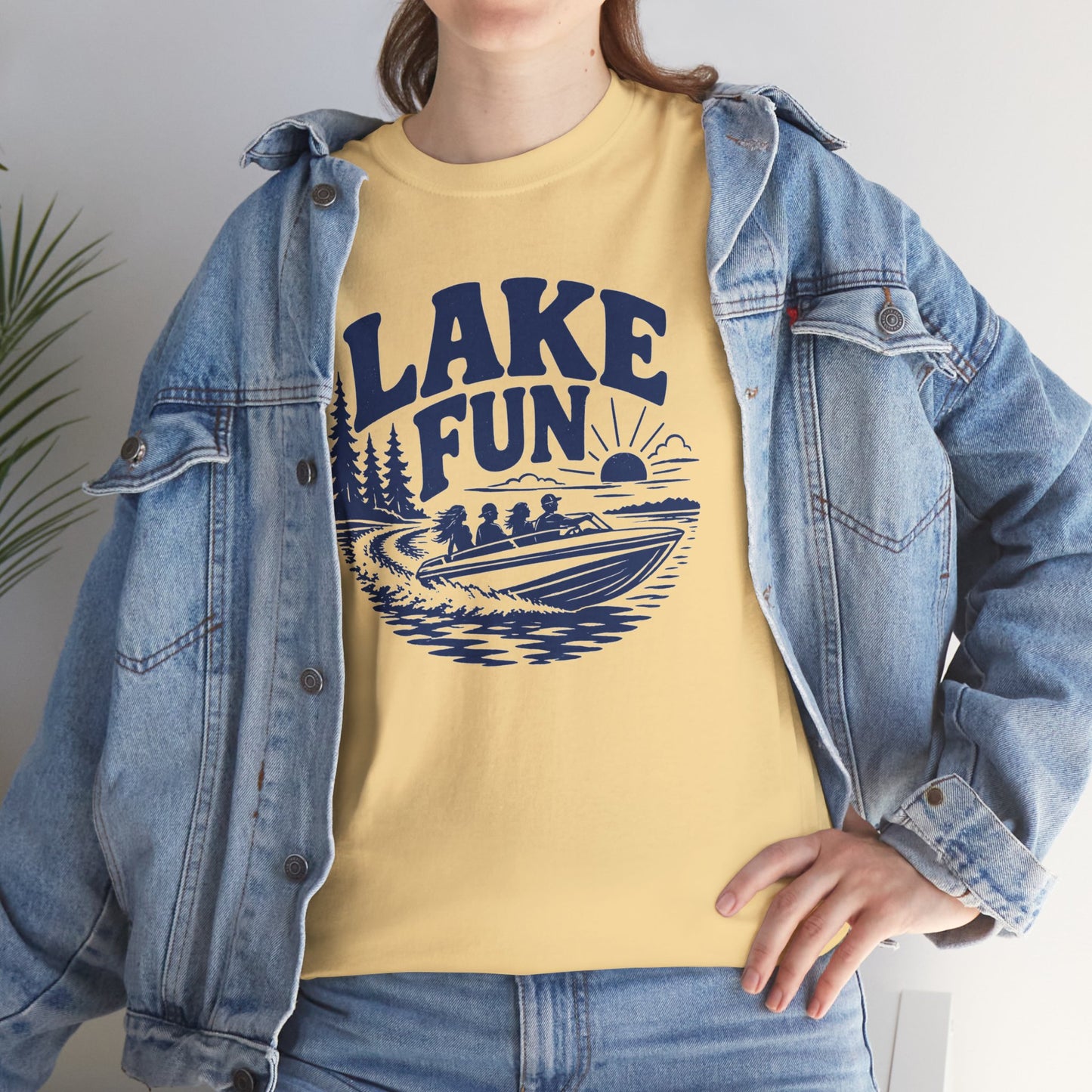 Lake Fun Boat T-Shirt — Vintage Lakeside Summer Tee