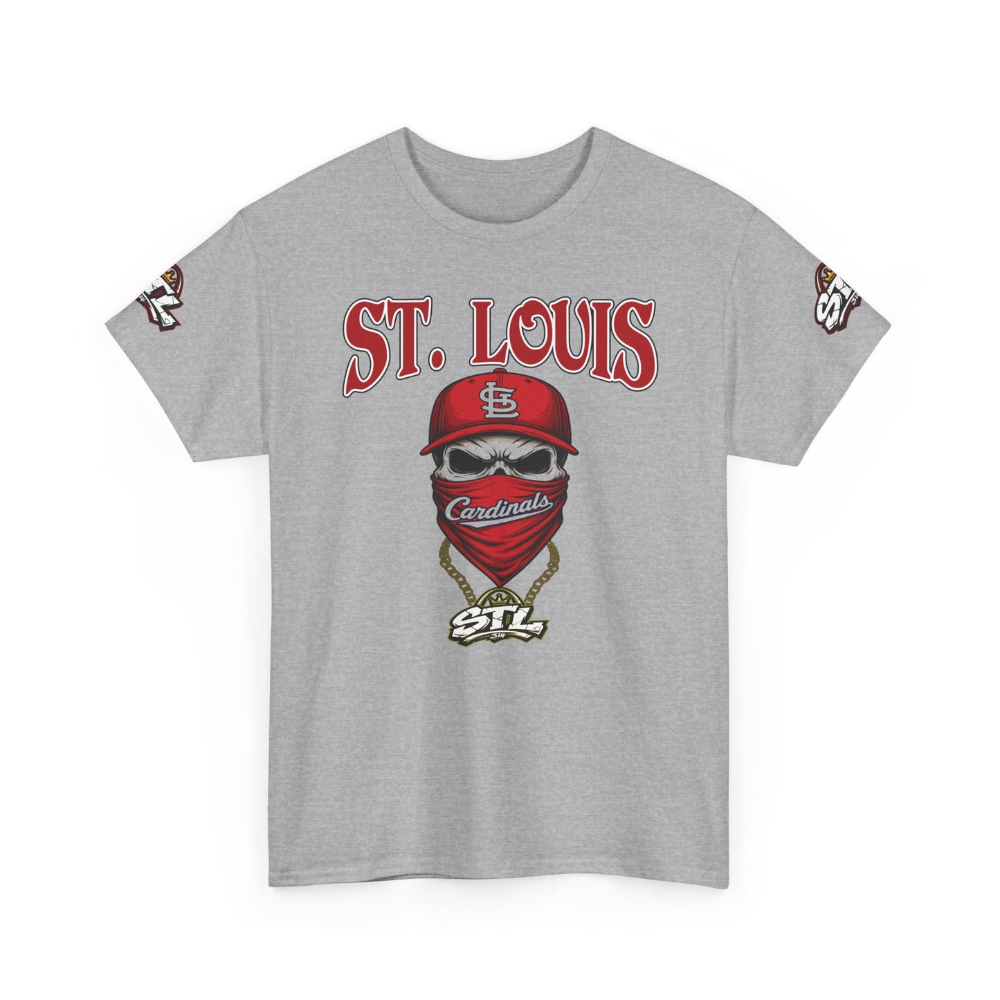 St. Louis Cardinals Masked Fan T-Shirt — STL Baseball Tee ⚠️ Contains AI-generated models