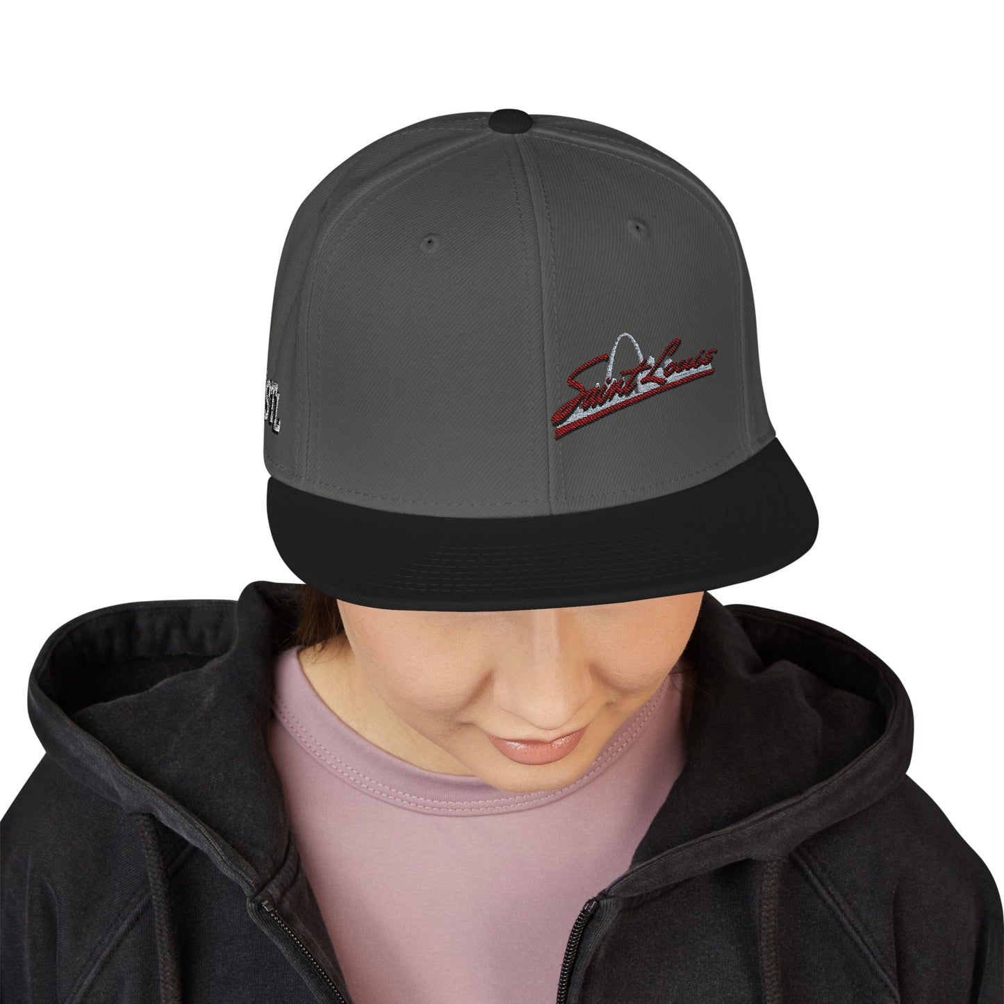 Embroidered Saint Louis Snapback Hat