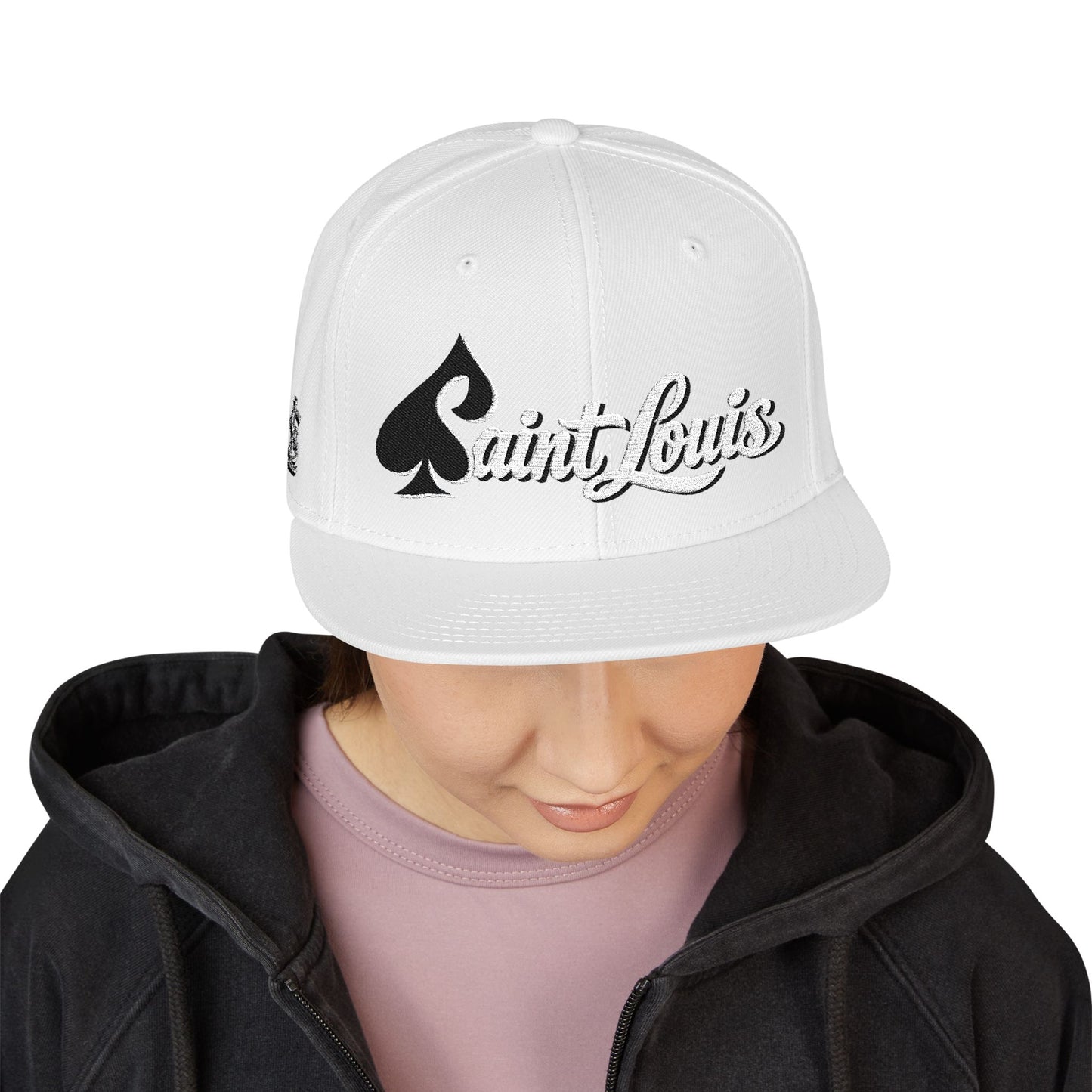 Embroidered 'Saint Louis' Snapback Hat