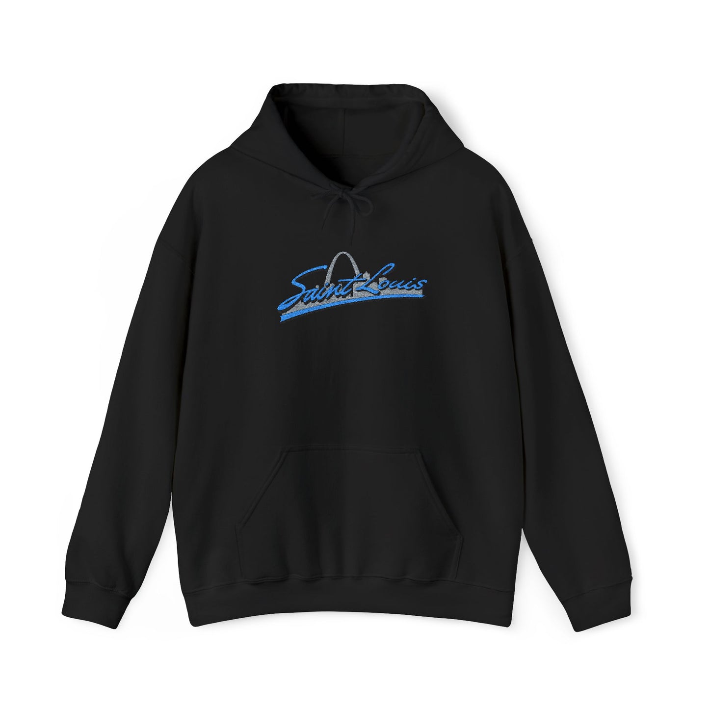 Embroidered Hoodie- Saint Louis Printify