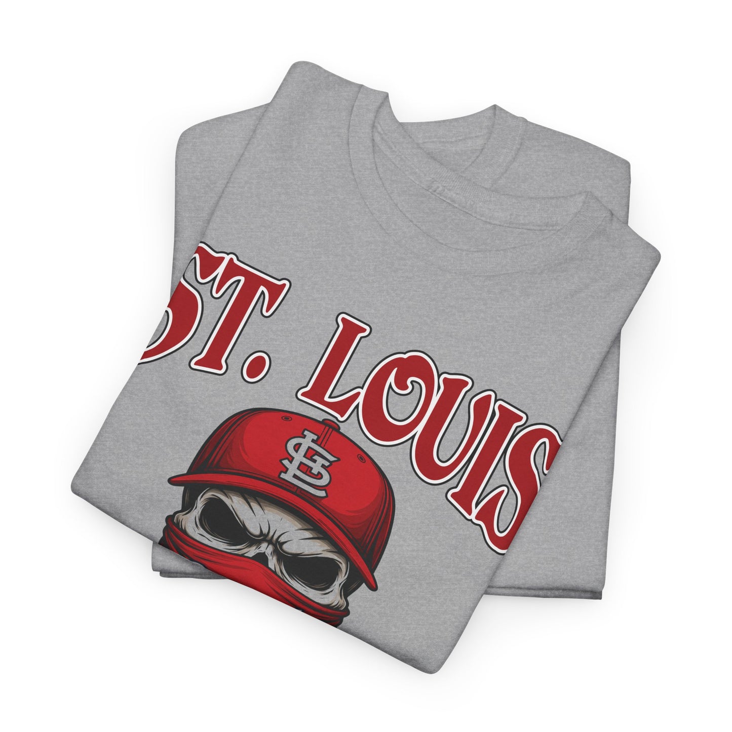 St. Louis Cardinals Masked Fan T-Shirt — STL Baseball Tee ⚠️ Contains AI-generated models