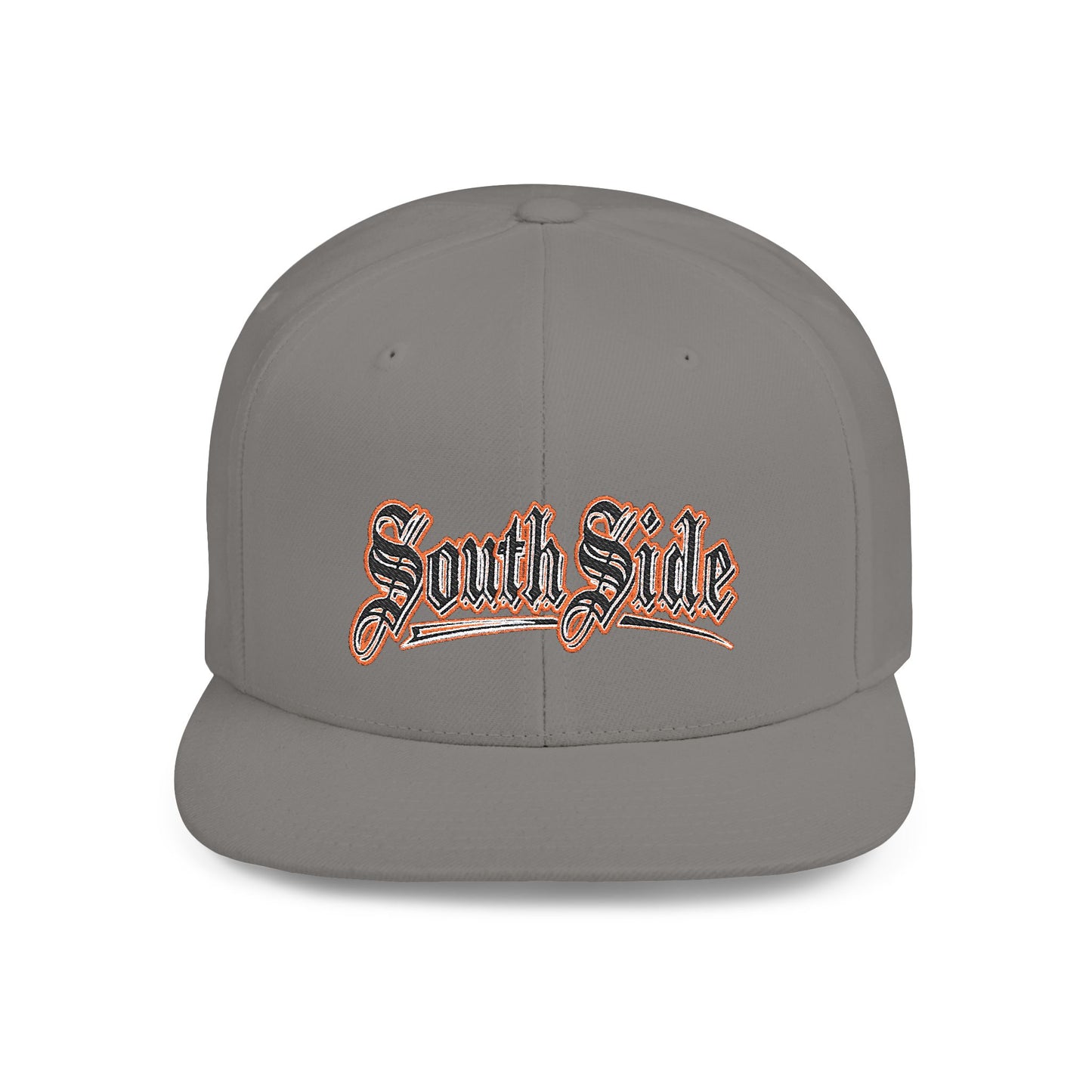South Side Flat Bill Snapback Dark orange Printify