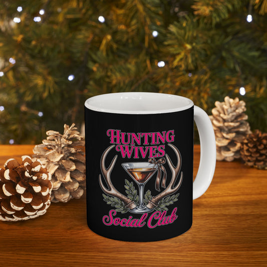 Ceramic Mug, (11oz, 15oz)-Hunting Wives Design