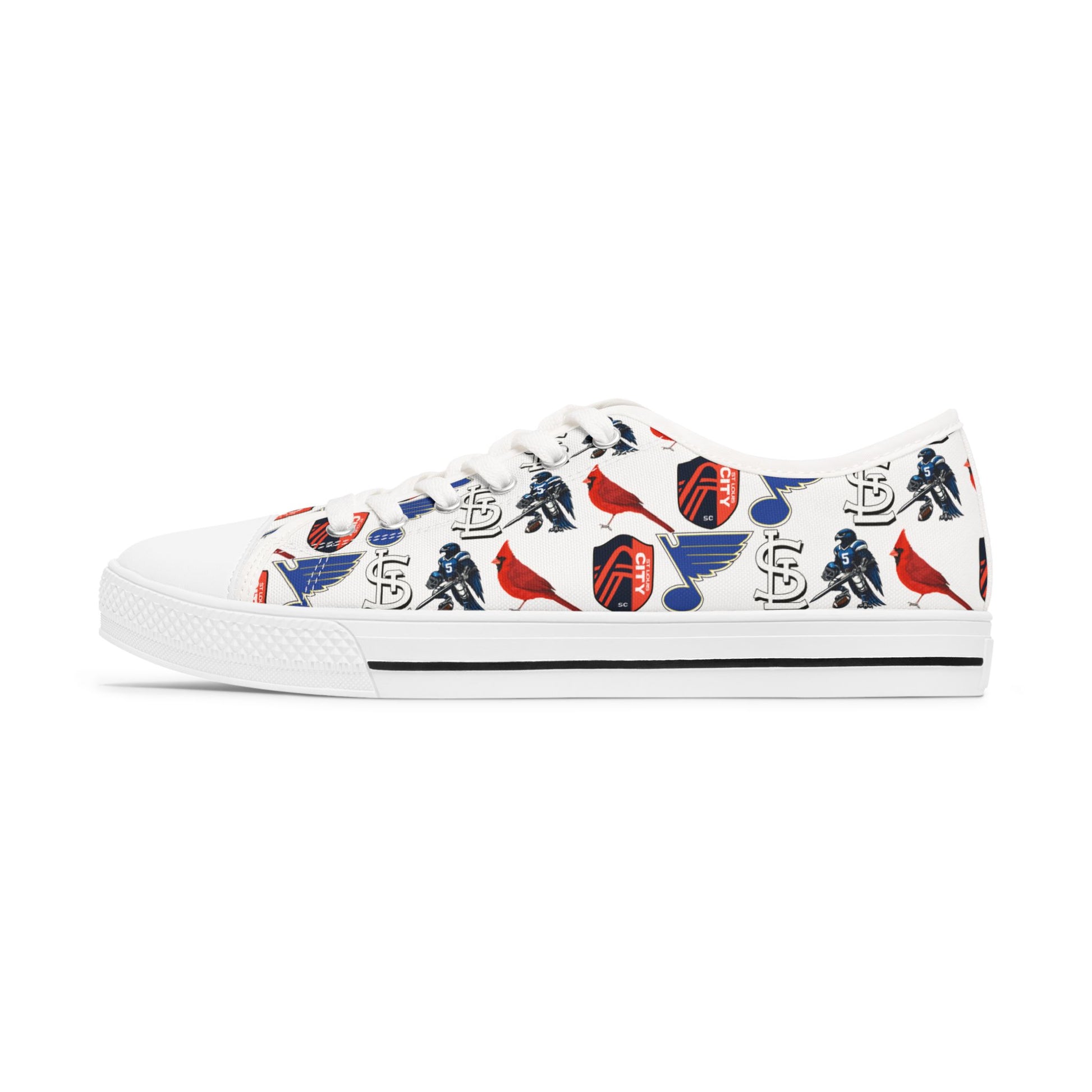 STL Sports Themed Women's Low Top Sneakers Printify